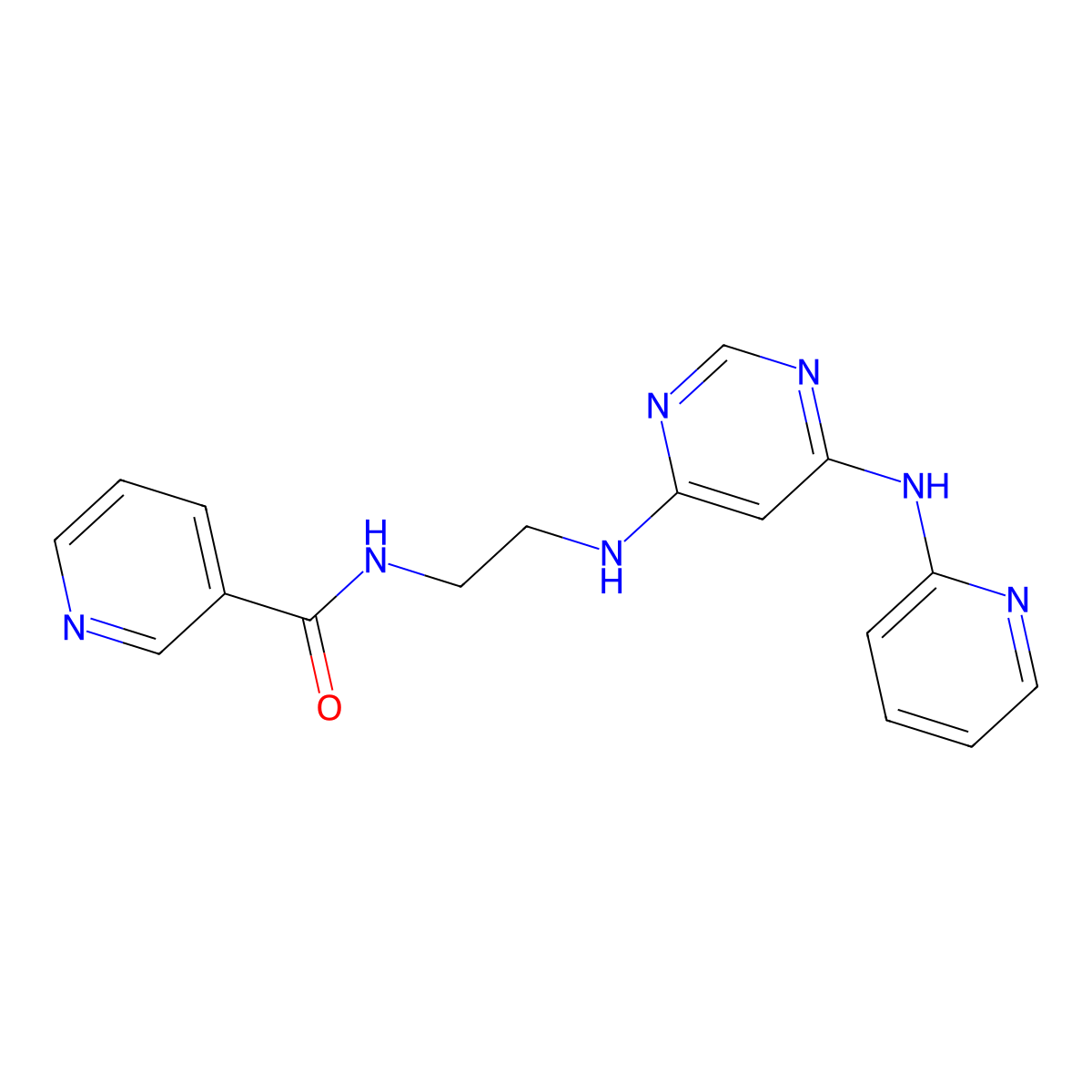N-(2-((6-(pyridin-2-ylamino)pyrimidin-4-yl)amino)ethyl)nicotinamide molecular structure, CAS 1421498-27-2