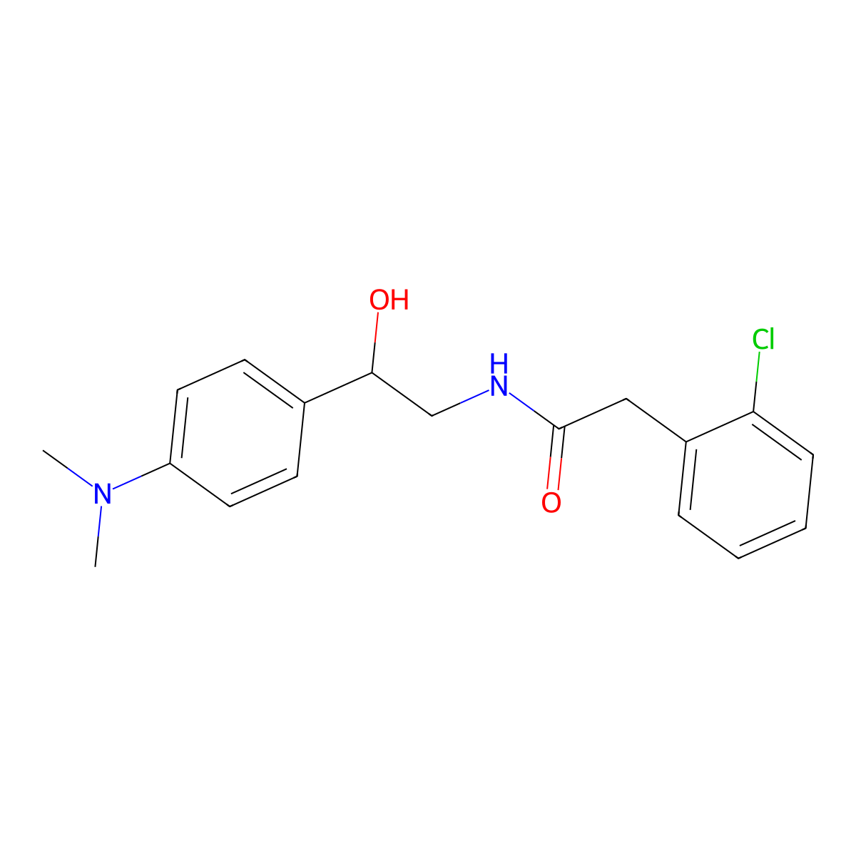 2-(2-Chlorophenyl)-N-{2-[4-(dimethylamino)phenyl]-2-hydroxyethyl}acetamide molecular structure, CAS 1421498-35-2