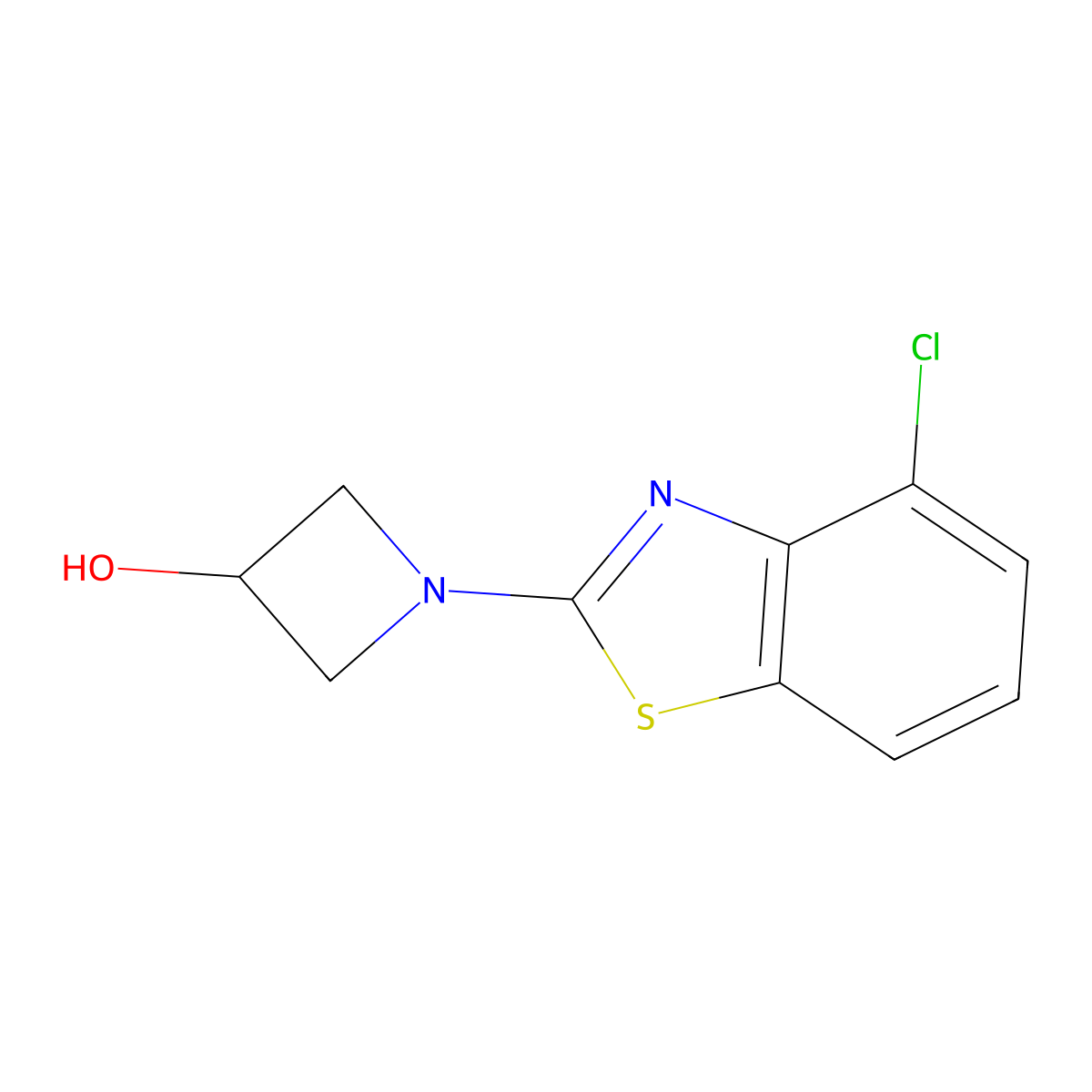1-(4-Chlorobenzo[d]thiazol-2-yl)azetidin-3-ol molecular structure, CAS 1421498-46-5