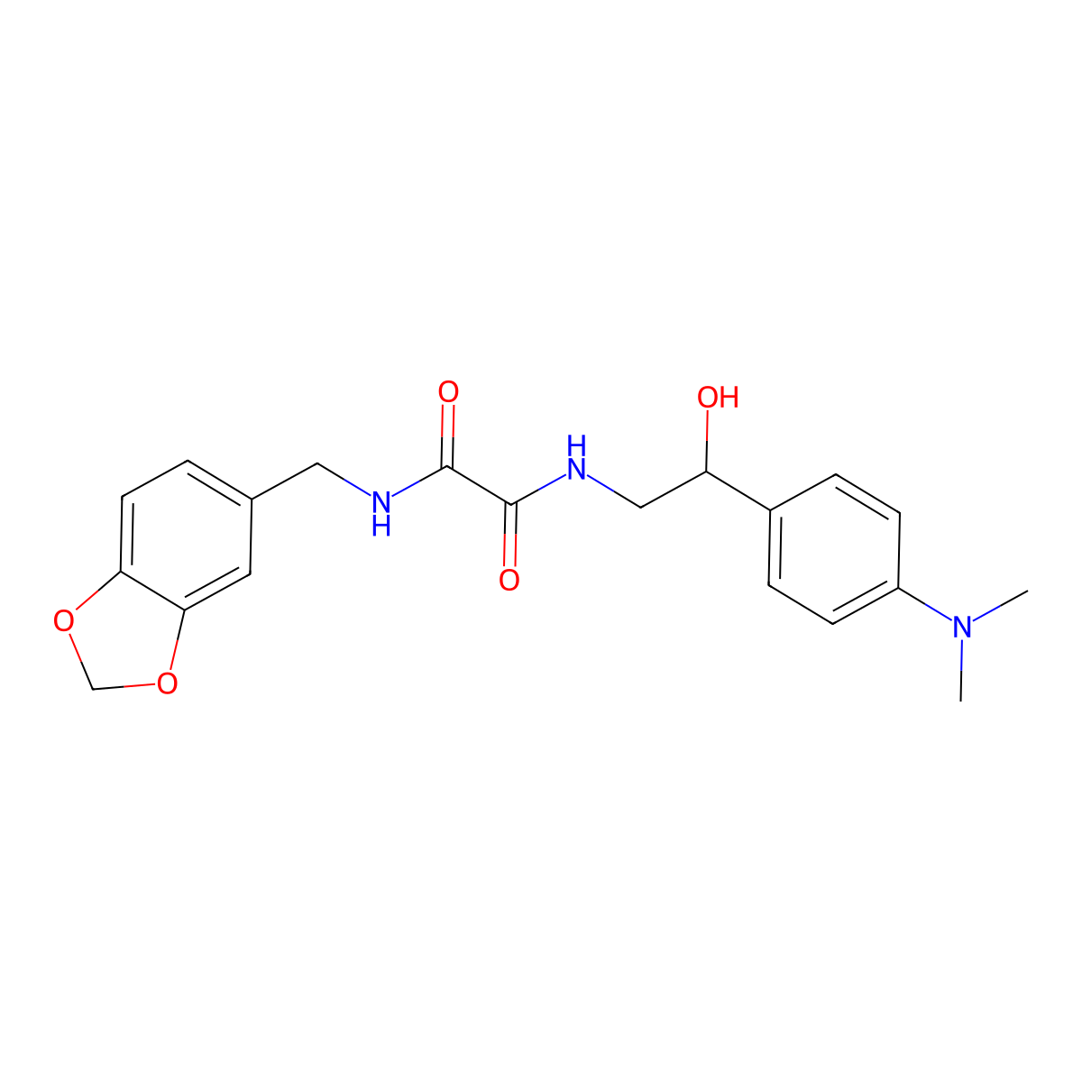 N-[(2H-1,3-benzodioxol-5-yl)methyl]-N'-{2-[4-(dimethylamino)phenyl]-2-hydroxyethyl}ethanediamide molecular structure, CAS 1421498-50-1
