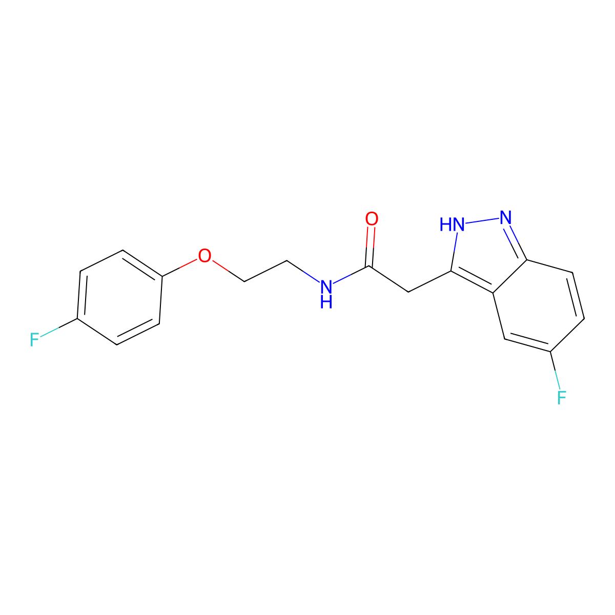 2-(5-Fluoro-1H-indazol-3-YL)-N-[2-(4-fluorophenoxy)ethyl]acetamide molecular structure, CAS 1421498-58-9