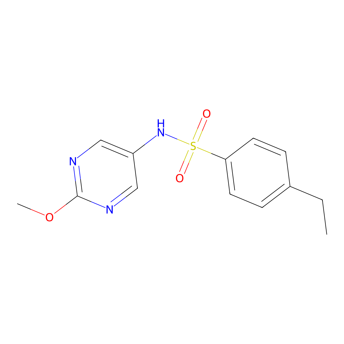 4-ethyl-N-(2-methoxypyrimidin-5-yl)benzenesulfonamide molecular structure, CAS 1421499-35-5