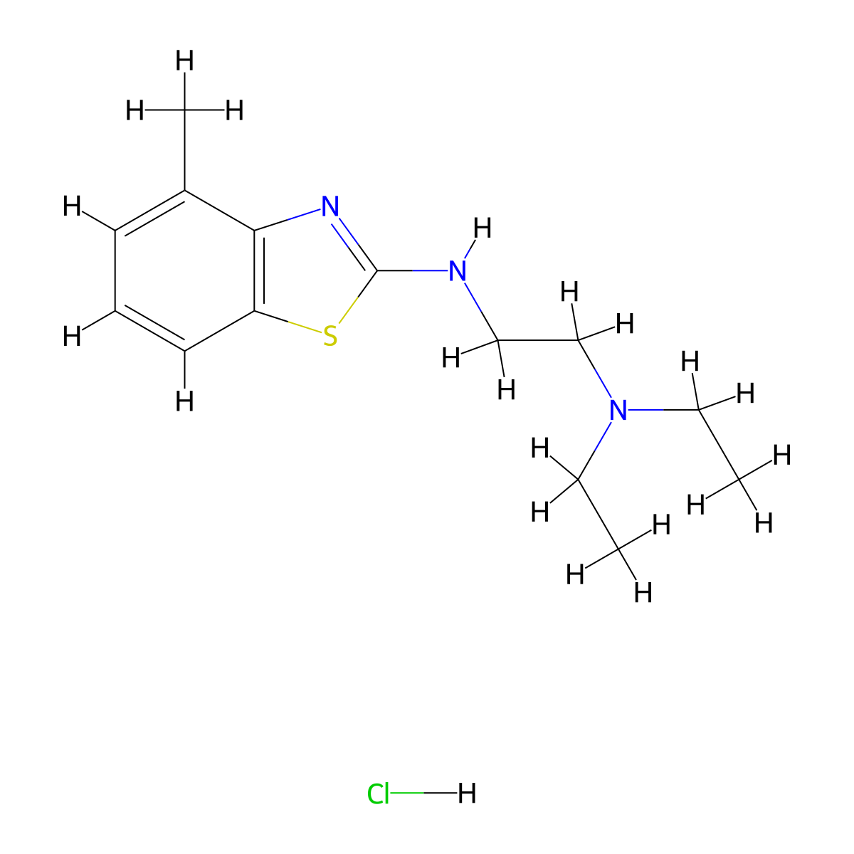 N1,N1-diethyl-N2-(4-methylbenzo[d]thiazol-2-yl)ethane-1,2-diamine hydrochloride molecular structure, CAS 1421500-32-4
