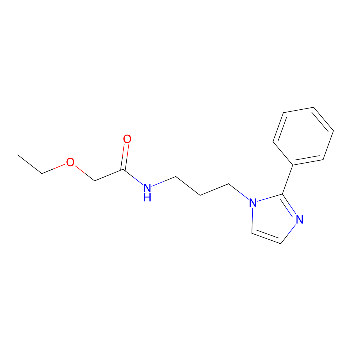 2-ethoxy-N-[3-(2-phenyl-1H-imidazol-1-yl)propyl]acetamide molecular structure, CAS 1421500-40-4