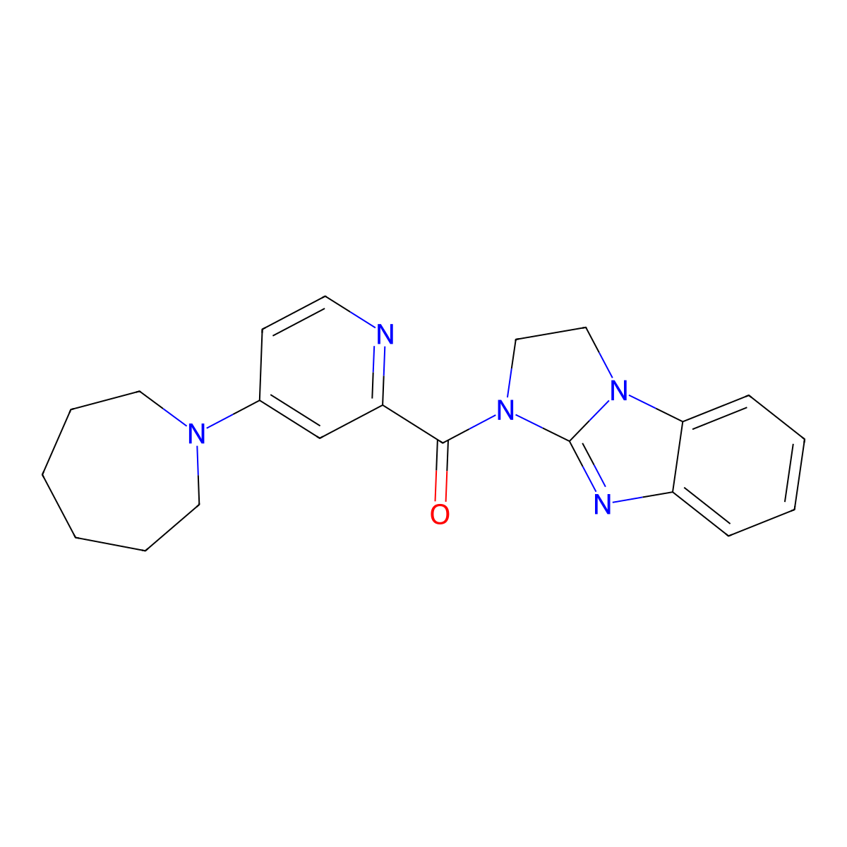 5-[4-(Azepan-1-yl)pyridine-2-carbonyl]-2,5,7-triazatricyclo[6.4.0.0^{2,6}]dodeca-1(8),6,9,11-tetraene molecular structure, CAS 1421500-96-0