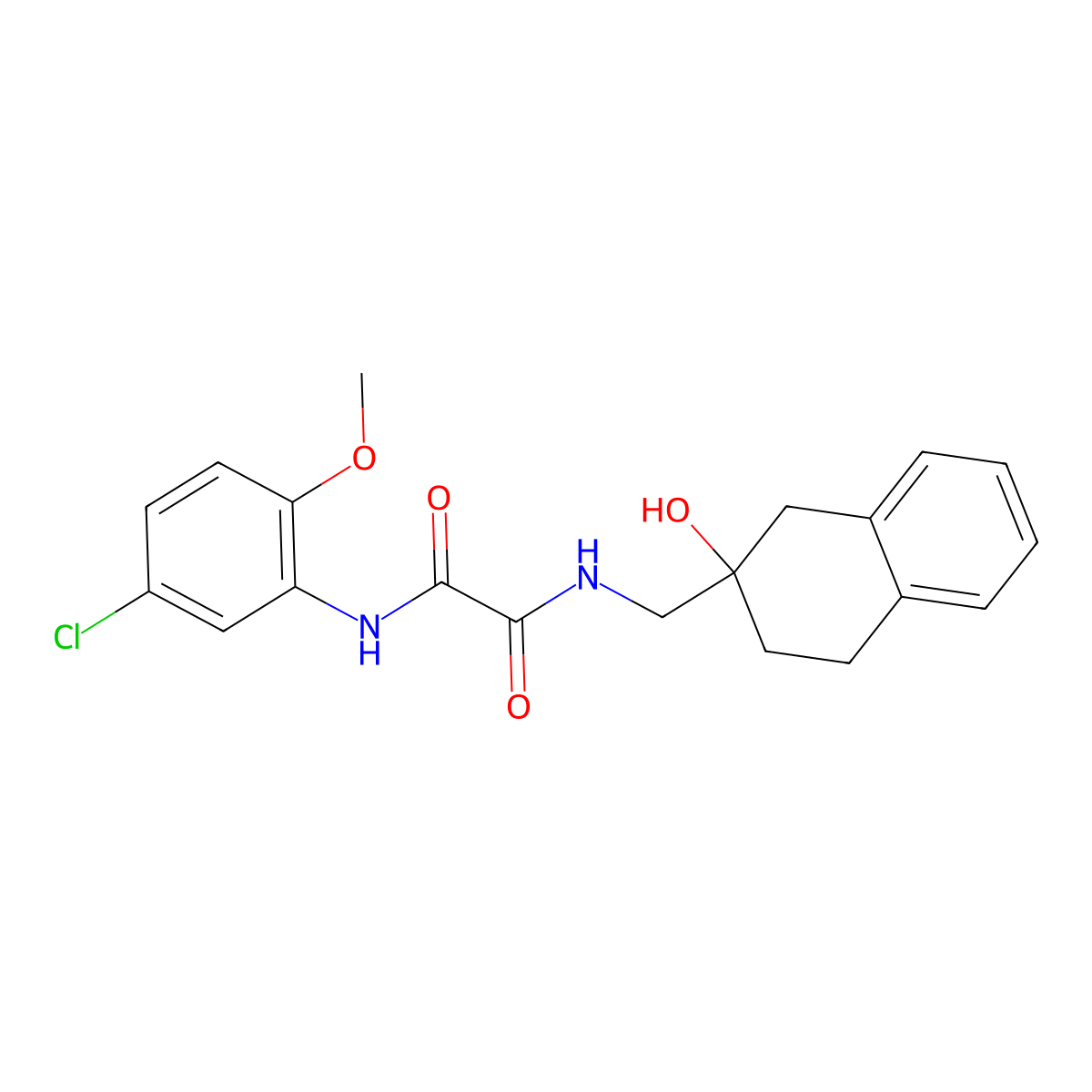 N1-(5-chloro-2-methoxyphenyl)-N2-((2-hydroxy-1,2,3,4-tetrahydronaphthalen-2-yl)methyl)oxalamide molecular structure, CAS 1421501-00-9