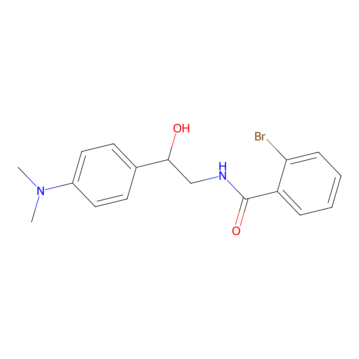 2-Bromo-N-{2-[4-(dimethylamino)phenyl]-2-hydroxyethyl}benzamide molecular structure, CAS 1421501-30-5