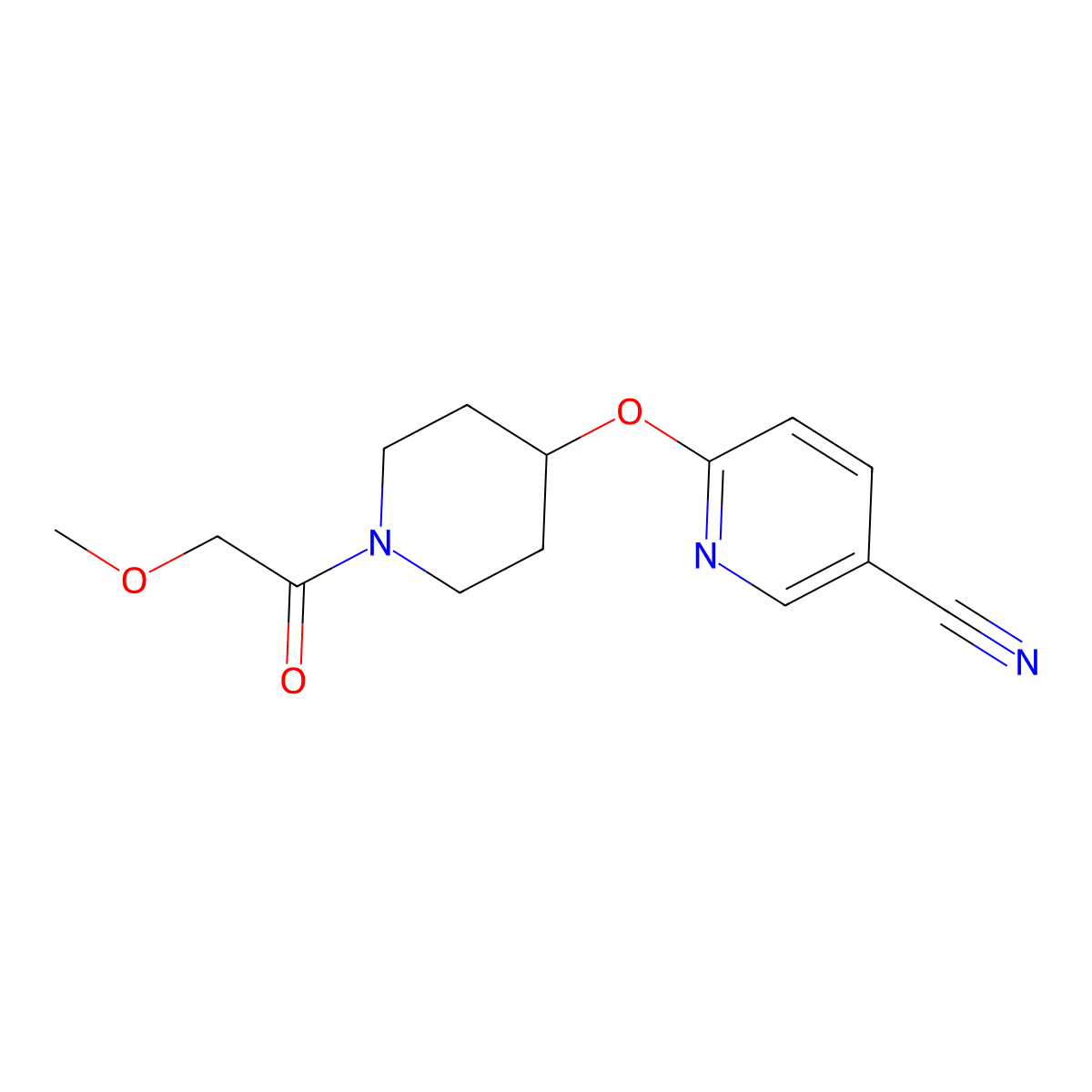 6-{[1-(2-Methoxyacetyl)piperidin-4-YL]oxy}pyridine-3-carbonitrile molecular structure, CAS 1421501-34-9