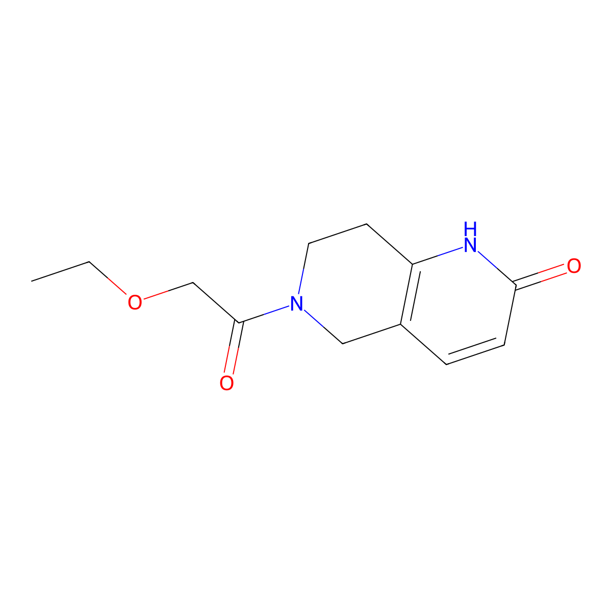 6-(2-ethoxyacetyl)-5,6,7,8-tetrahydro-1,6-naphthyridin-2(1H)-one molecular structure, CAS 1421501-41-8