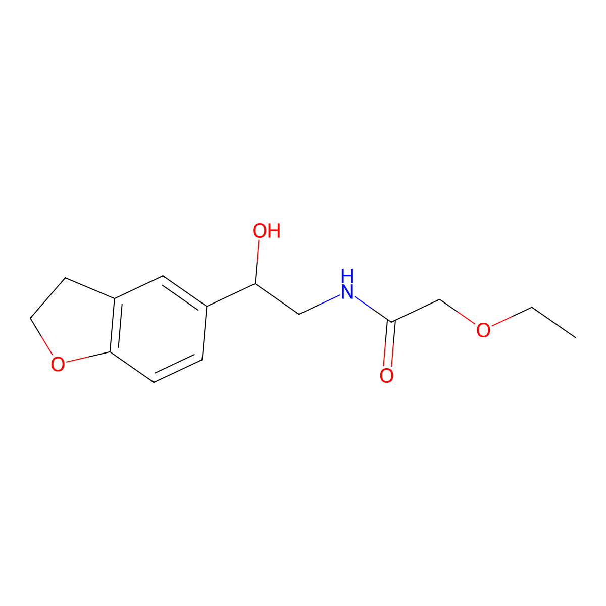 N-(2-(2,3-dihydrobenzofuran-5-yl)-2-hydroxyethyl)-2-ethoxyacetamide molecular structure, CAS 1421501-55-4