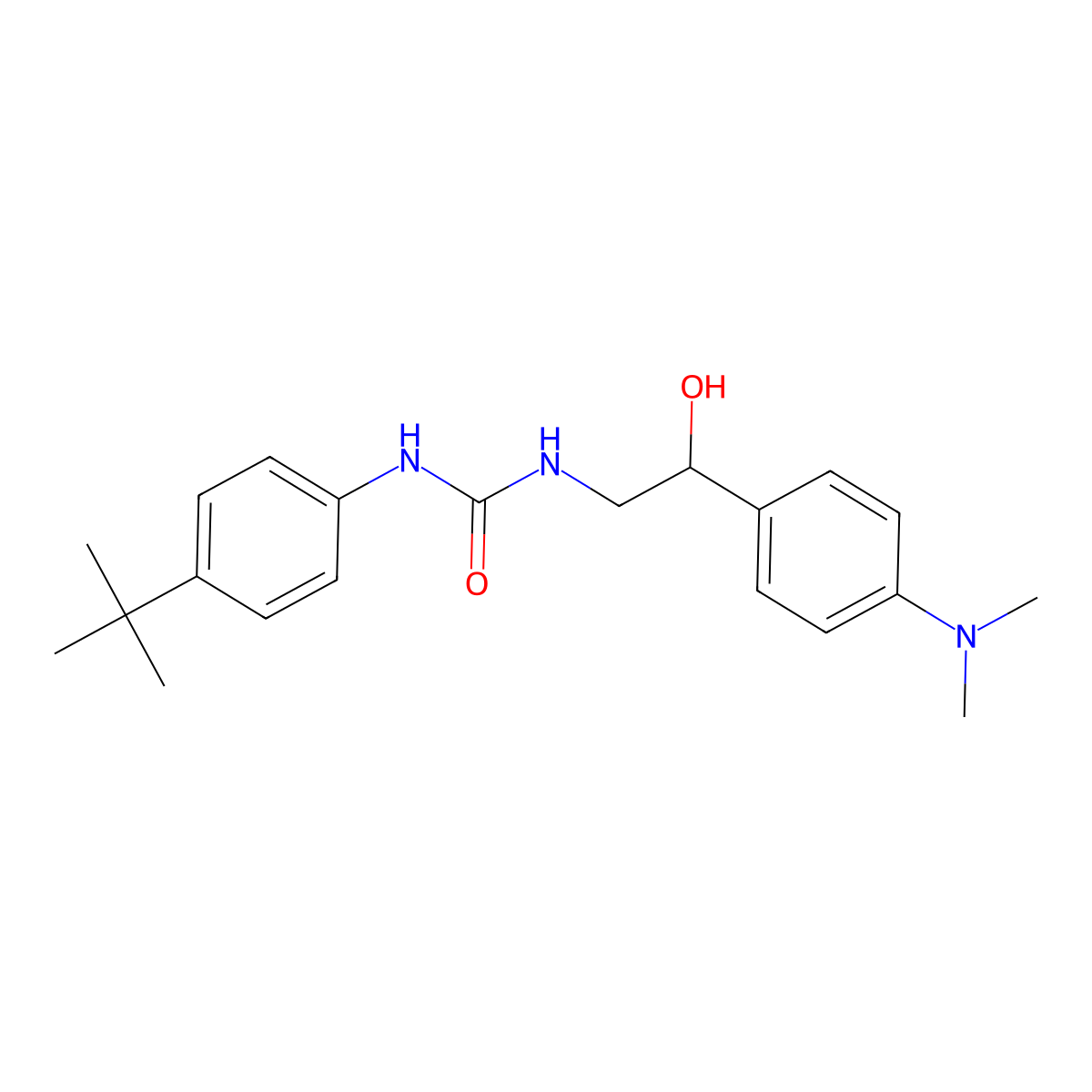 1-(4-(Tert-butyl)phenyl)-3-(2-(4-(dimethylamino)phenyl)-2-hydroxyethyl)urea molecular structure, CAS 1421501-62-3