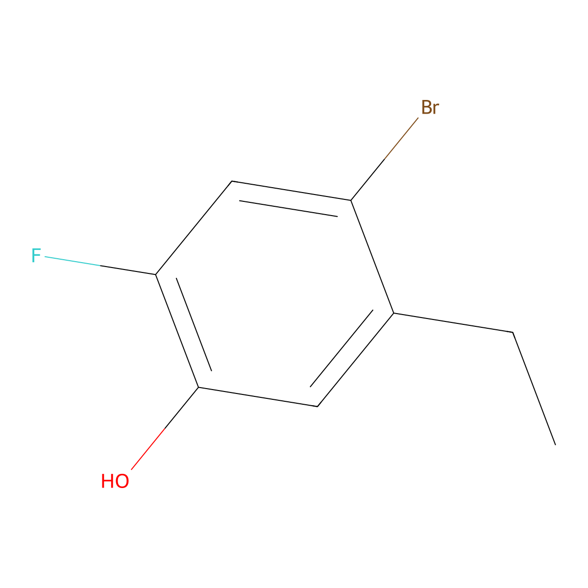 4-Bromo-5-ethyl-2-fluorophenol molecular structure, CAS 1421503-38-9