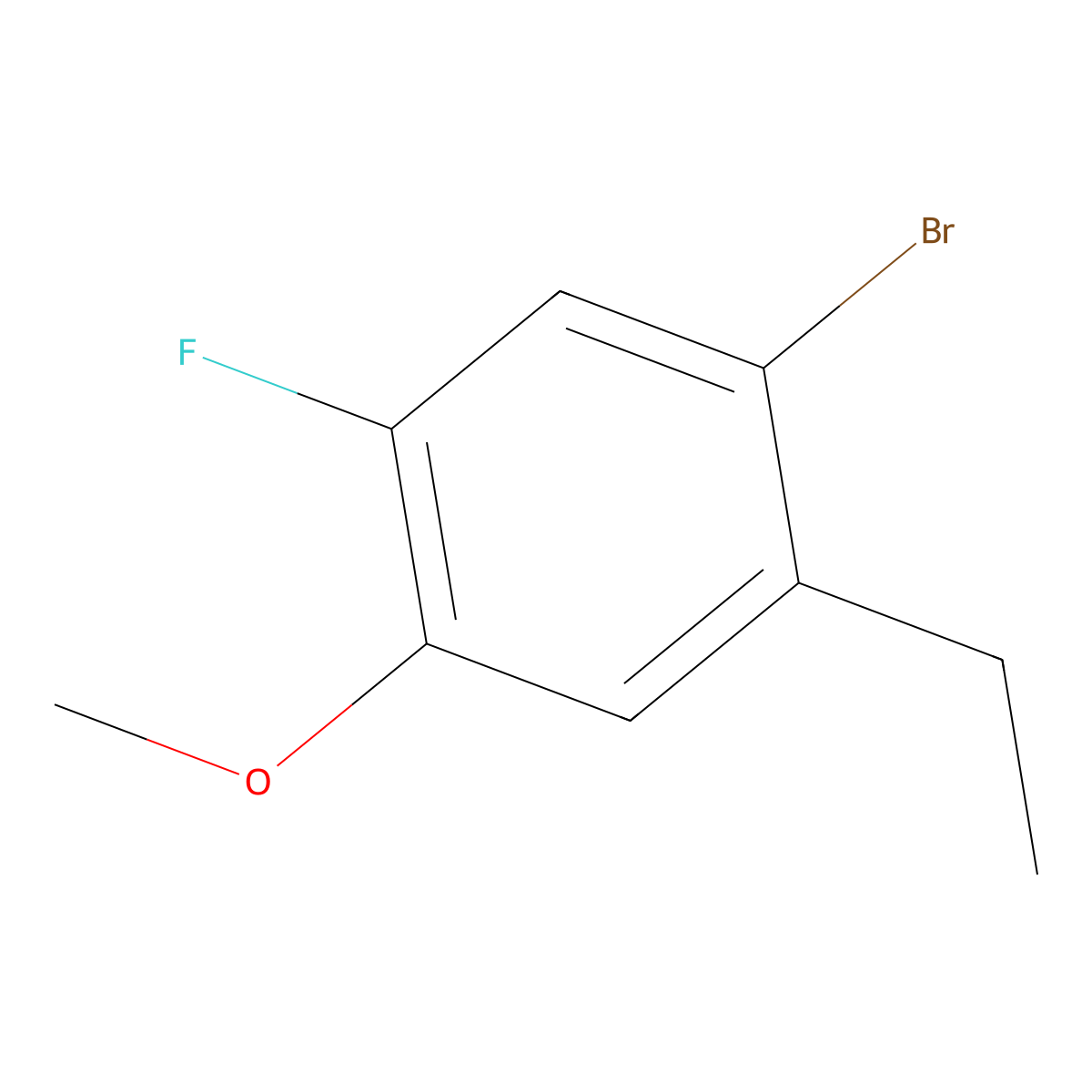 1-Bromo-2-ethyl-5-fluoro-4-methoxybenzene molecular structure, CAS 1421503-45-8