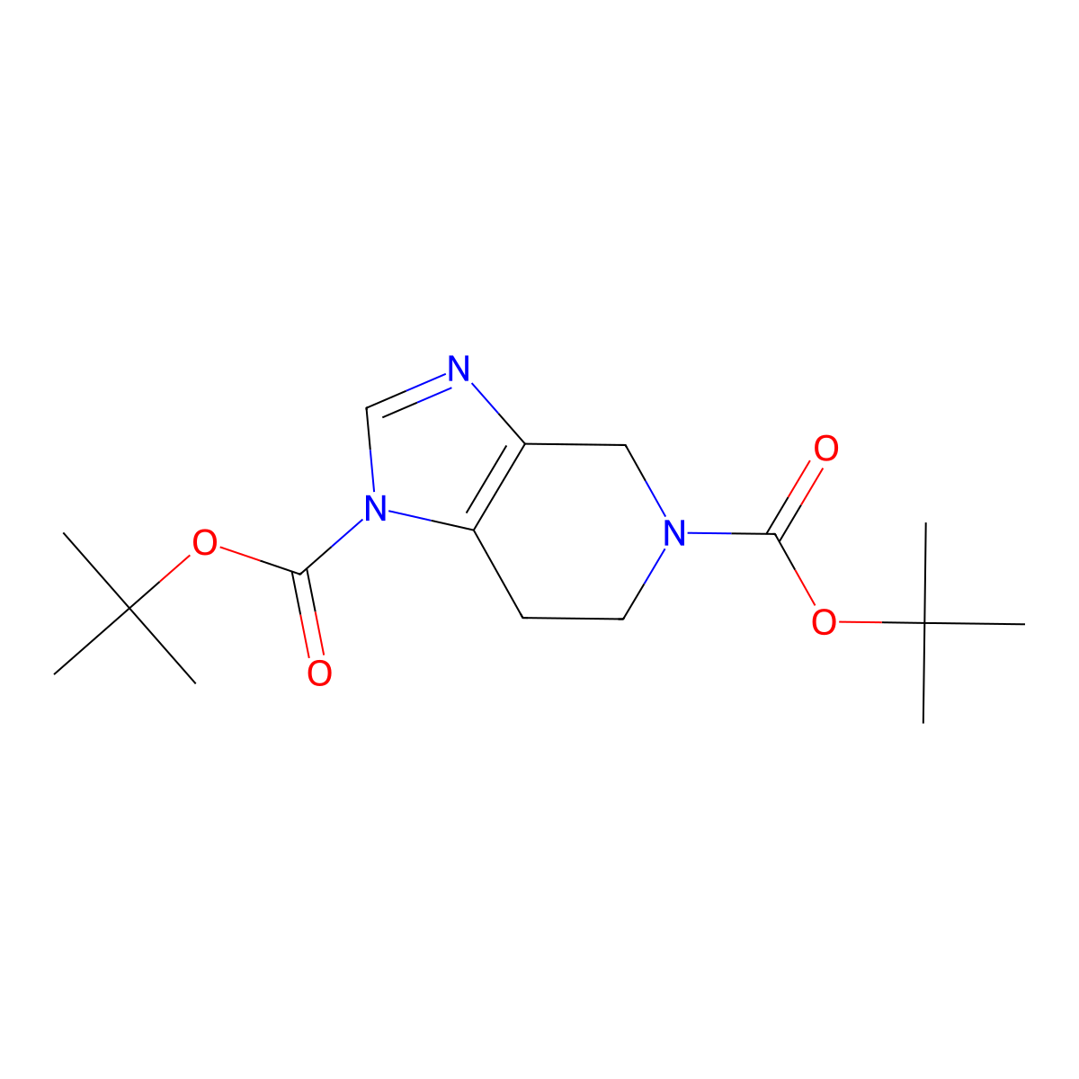 di-tert-Butyl 6,7-dihydro-1H-imidazo[4,5-c]pyridine-1,5(4H)-dicarboxylate molecular structure, CAS 1421503-52-7