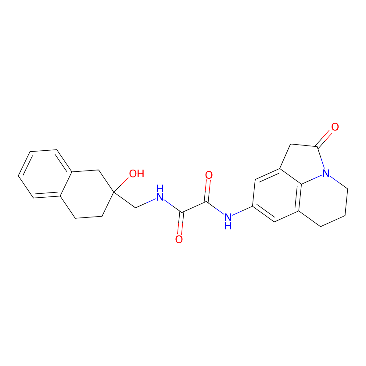 N1-((2-hydroxy-1,2,3,4-tetrahydronaphthalen-2-yl)methyl)-N2-(2-oxo-2,4,5,6-tetrahydro-1H-pyrrolo[3,2,1-ij]quinolin-8-yl)oxalamide molecular structure, CAS 1421504-87-1