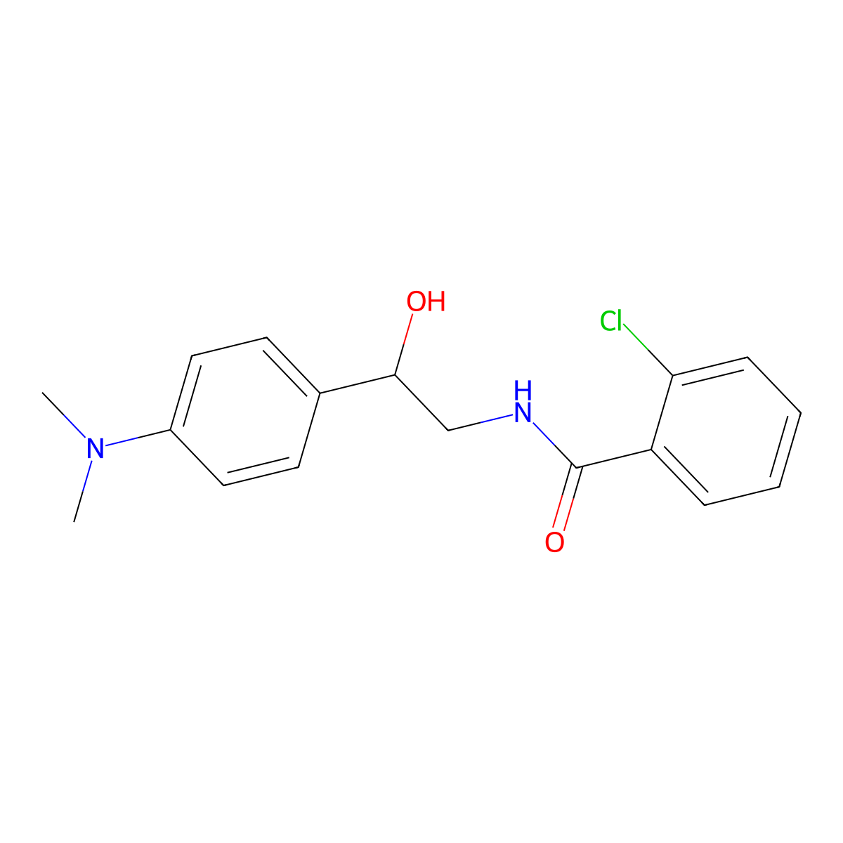 2-Chloro-N-{2-[4-(dimethylamino)phenyl]-2-hydroxyethyl}benzamide molecular structure, CAS 1421505-04-5