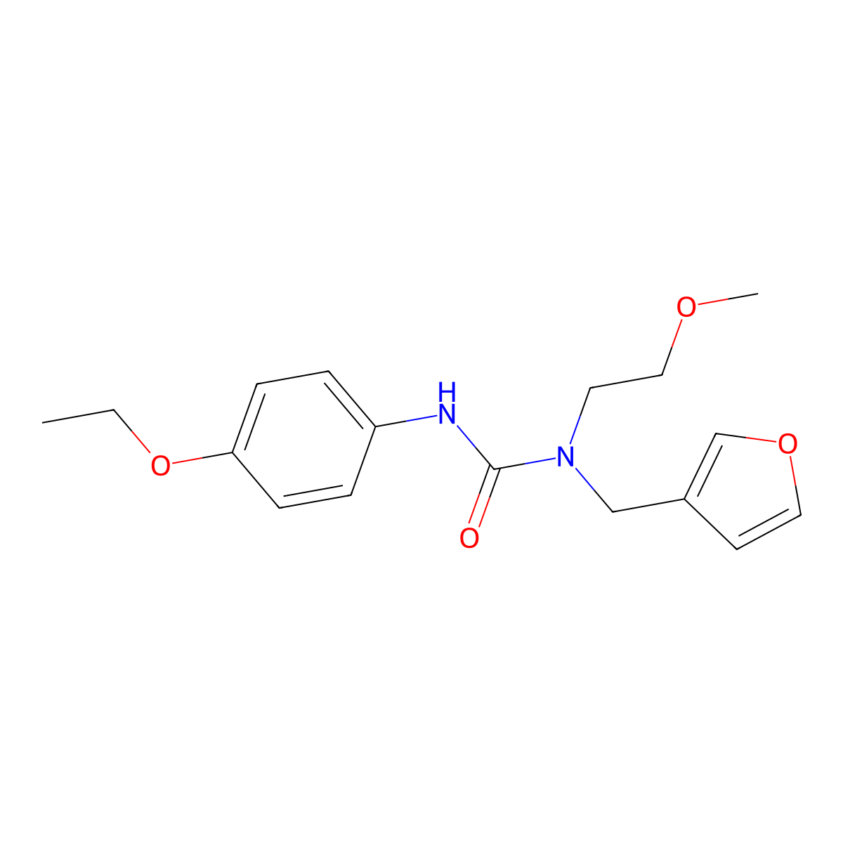 3-(4-Ethoxyphenyl)-1-(furan-3-ylmethyl)-1-(2-methoxyethyl)urea molecular structure, CAS 1421505-62-5