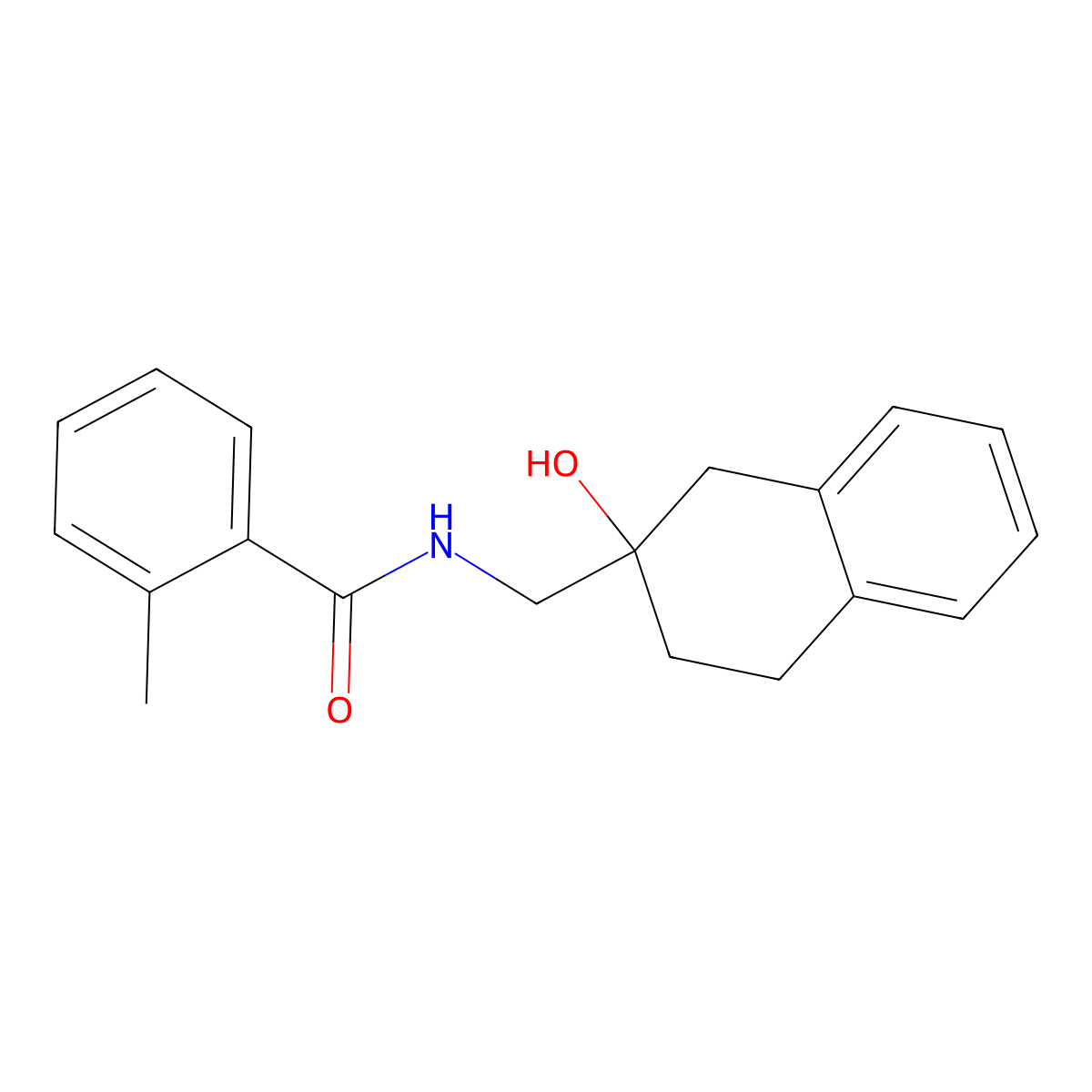 N-[(2-hydroxy-1,2,3,4-tetrahydronaphthalen-2-yl)methyl]-2-methylbenzamide molecular structure, CAS 1421506-52-6
