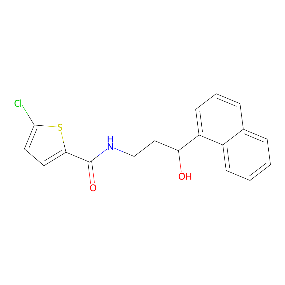 5-Chloro-N-[3-hydroxy-3-(naphthalen-1-YL)propyl]thiophene-2-carboxamide molecular structure, CAS 1421507-41-6