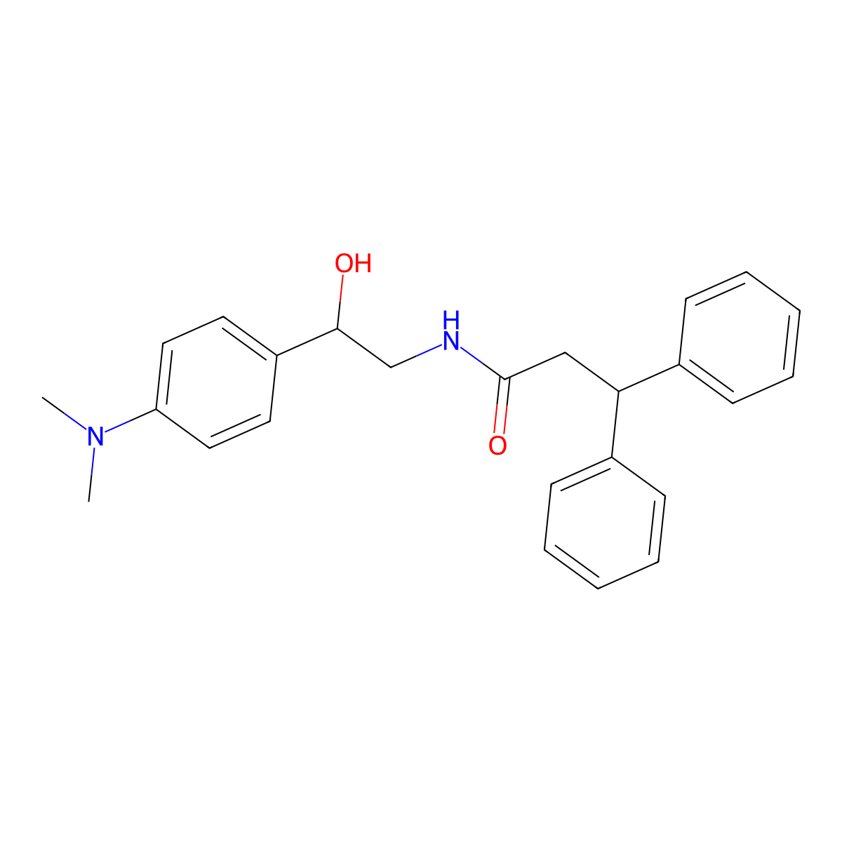 N-{2-[4-(Dimethylamino)phenyl]-2-hydroxyethyl}-3,3-diphenylpropanamide molecular structure, CAS 1421507-71-2