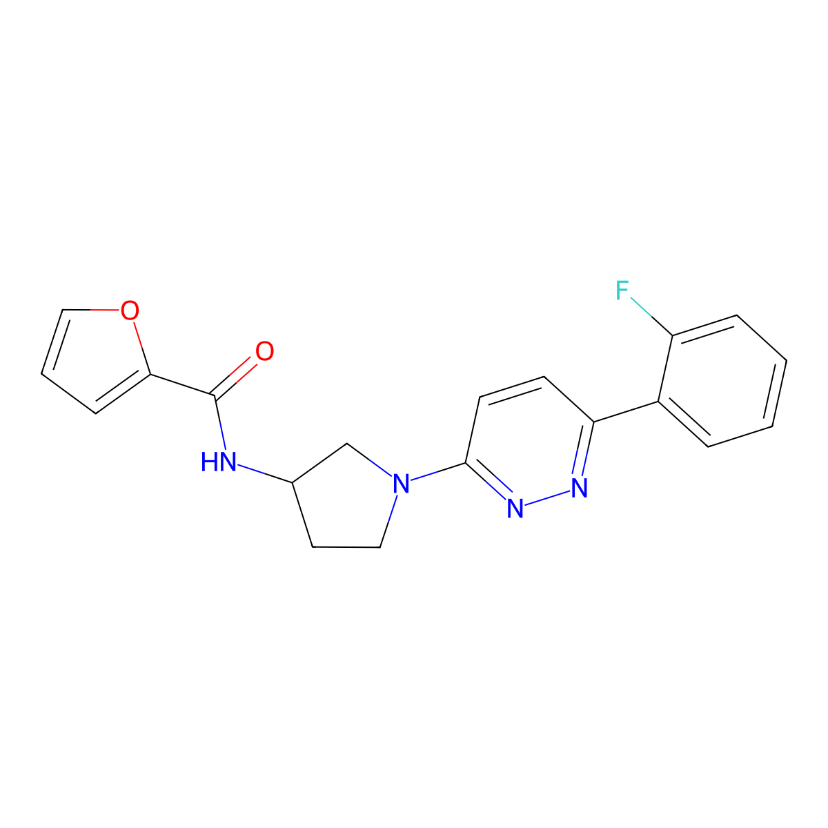 N-(1-(6-(2-fluorophenyl)pyridazin-3-yl)pyrrolidin-3-yl)furan-2-carboxamide molecular structure, CAS 1421507-99-4