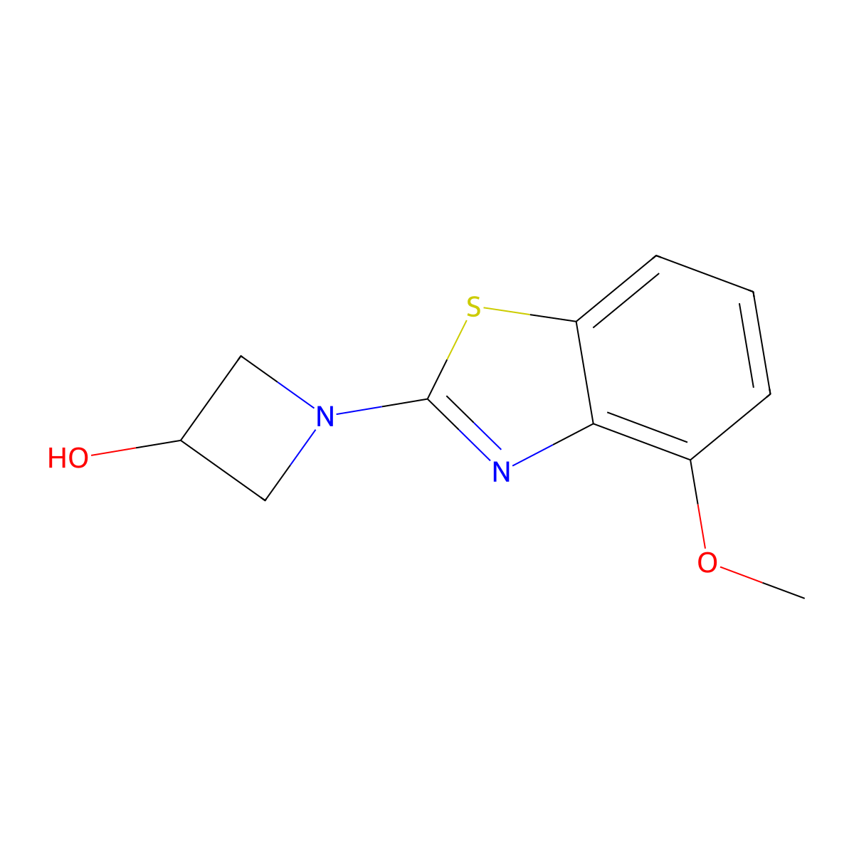 1-(4-Methoxybenzo[d]thiazol-2-yl)azetidin-3-ol molecular structure, CAS 1421508-18-0