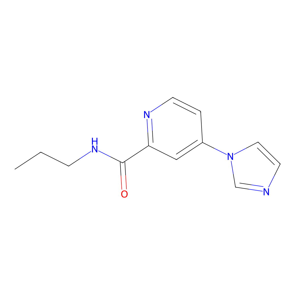 4-(1H-imidazol-1-yl)-N-propylpicolinamide molecular structure, CAS 1421508-29-3