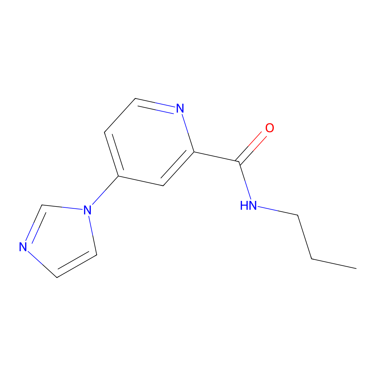 4-(1H-imidazol-1-yl)-N-propylpicolinamide molecular structure, CAS 1421508-29-3