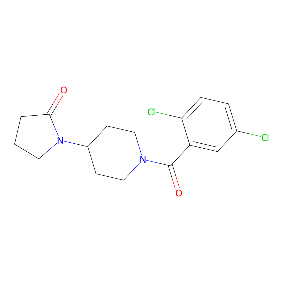 1-[1-(2,5-Dichlorobenzoyl)piperidin-4-YL]pyrrolidin-2-one molecular structure, CAS 1421508-37-3