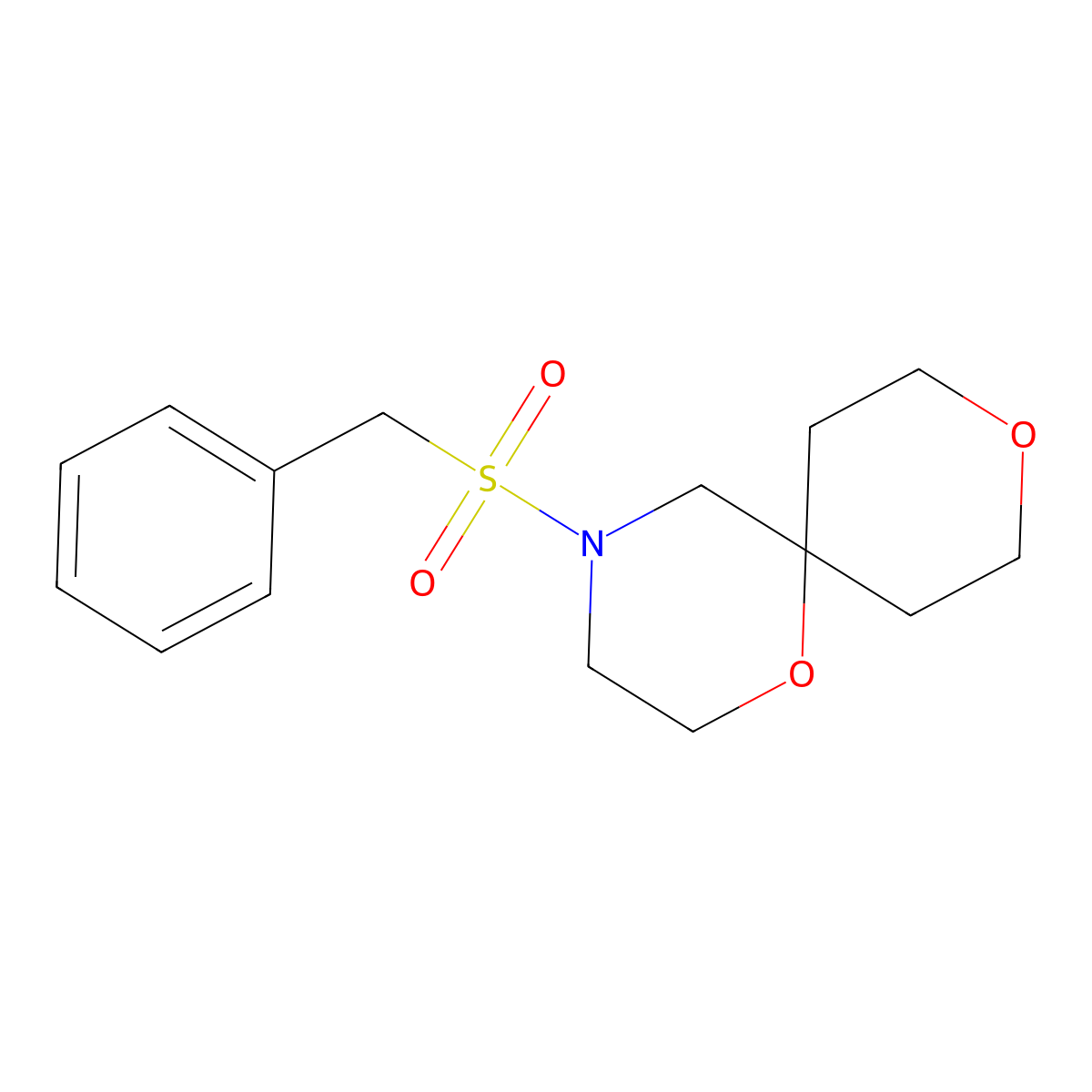 4-(Benzylsulfonyl)-1,9-dioxa-4-azaspiro[5.5]undecane molecular structure, CAS 1421508-77-1