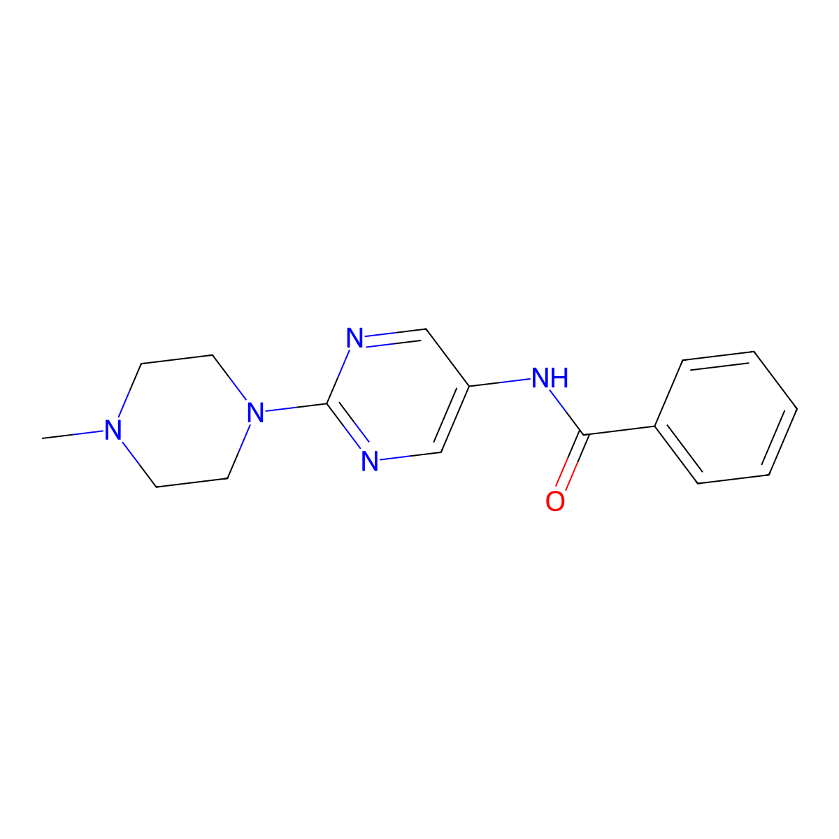 N-[2-(4-Methylpiperazin-1-YL)pyrimidin-5-YL]benzamide molecular structure, CAS 1421509-26-3