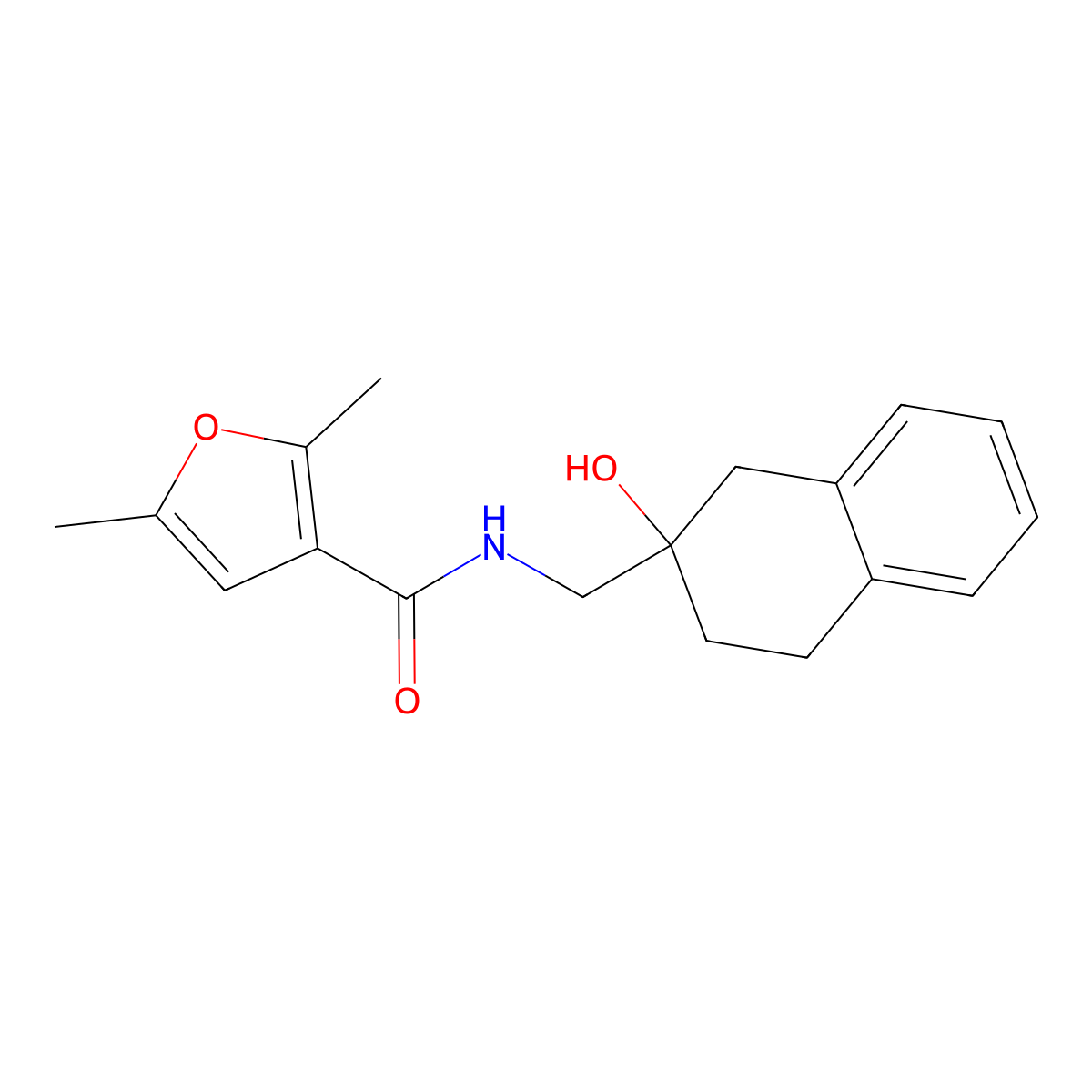 N-[(2-hydroxy-1,2,3,4-tetrahydronaphthalen-2-yl)methyl]-2,5-dimethylfuran-3-carboxamide molecular structure, CAS 1421509-27-4