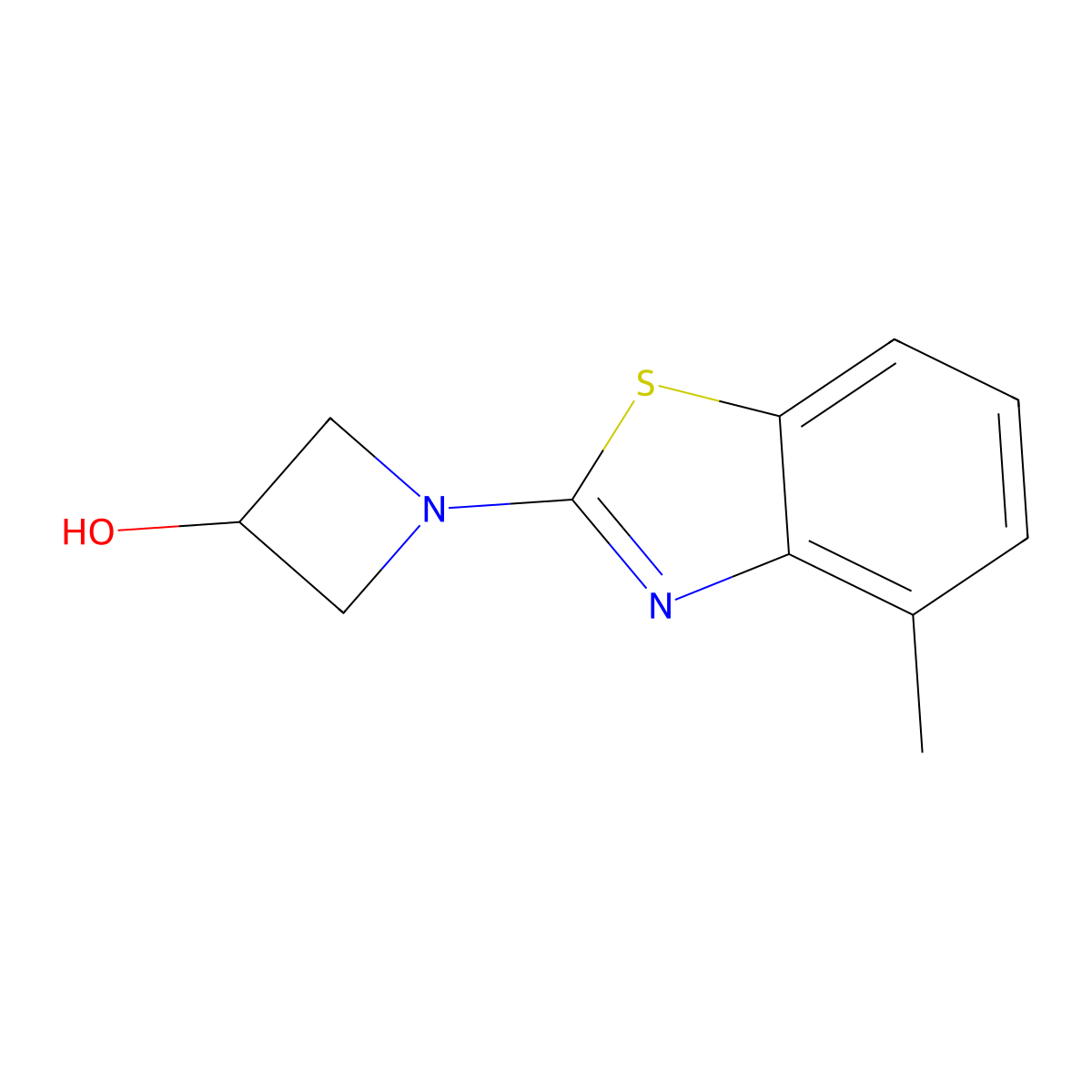 1-(4-Methylbenzo[d]thiazol-2-yl)azetidin-3-ol molecular structure, CAS 1421509-29-6