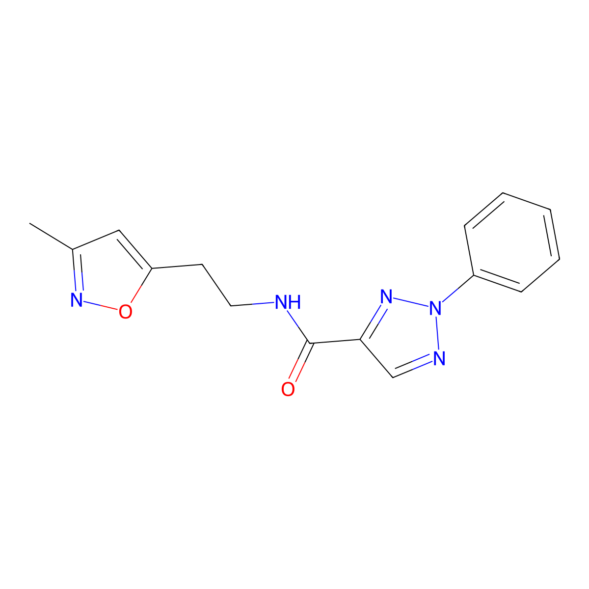 N-(2-(3-methylisoxazol-5-yl)ethyl)-2-phenyl-2H-1,2,3-triazole-4-carboxamide molecular structure, CAS 1421509-34-3