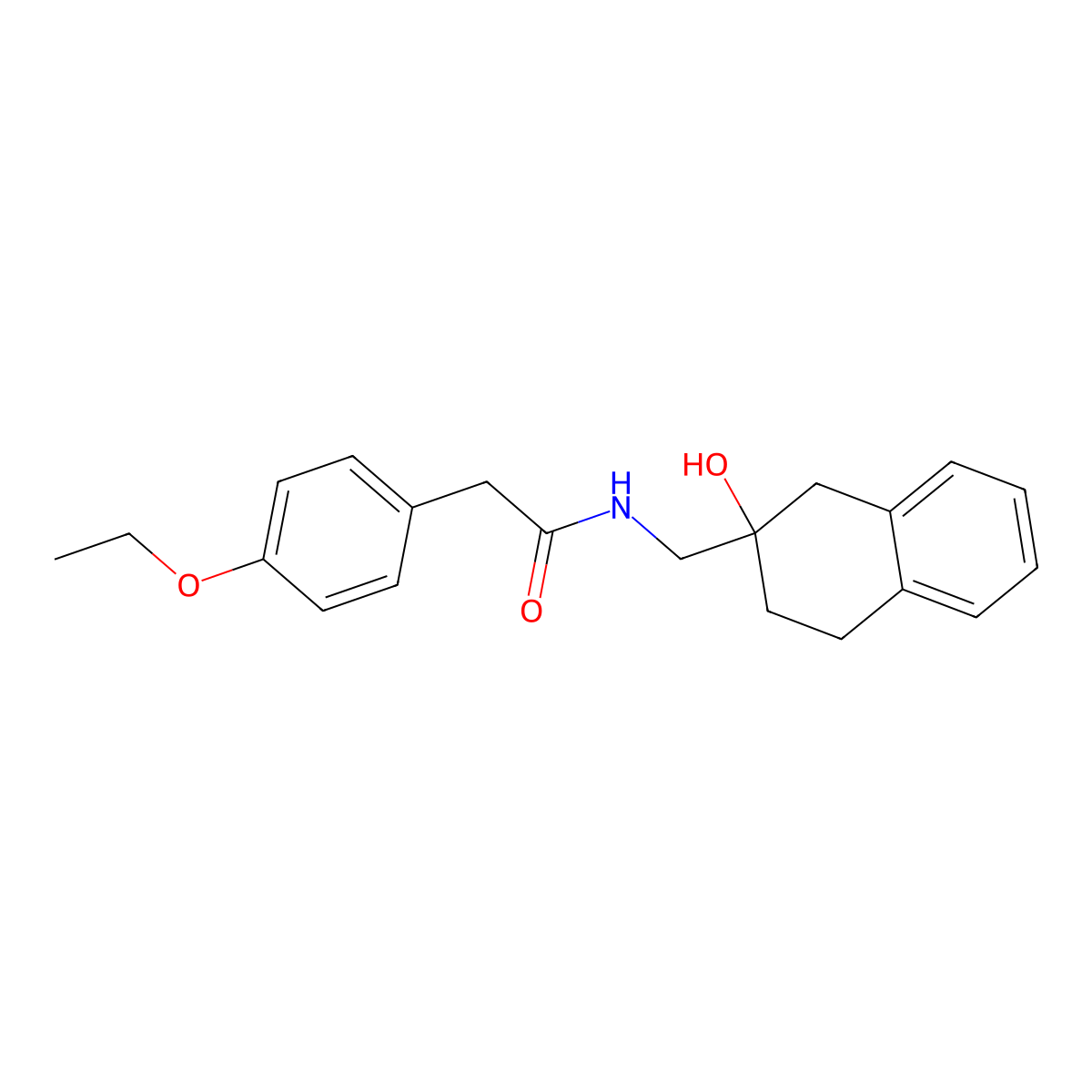 2-(4-ethoxyphenyl)-N-[(2-hydroxy-1,2,3,4-tetrahydronaphthalen-2-yl)methyl]acetamide molecular structure, CAS 1421509-44-5