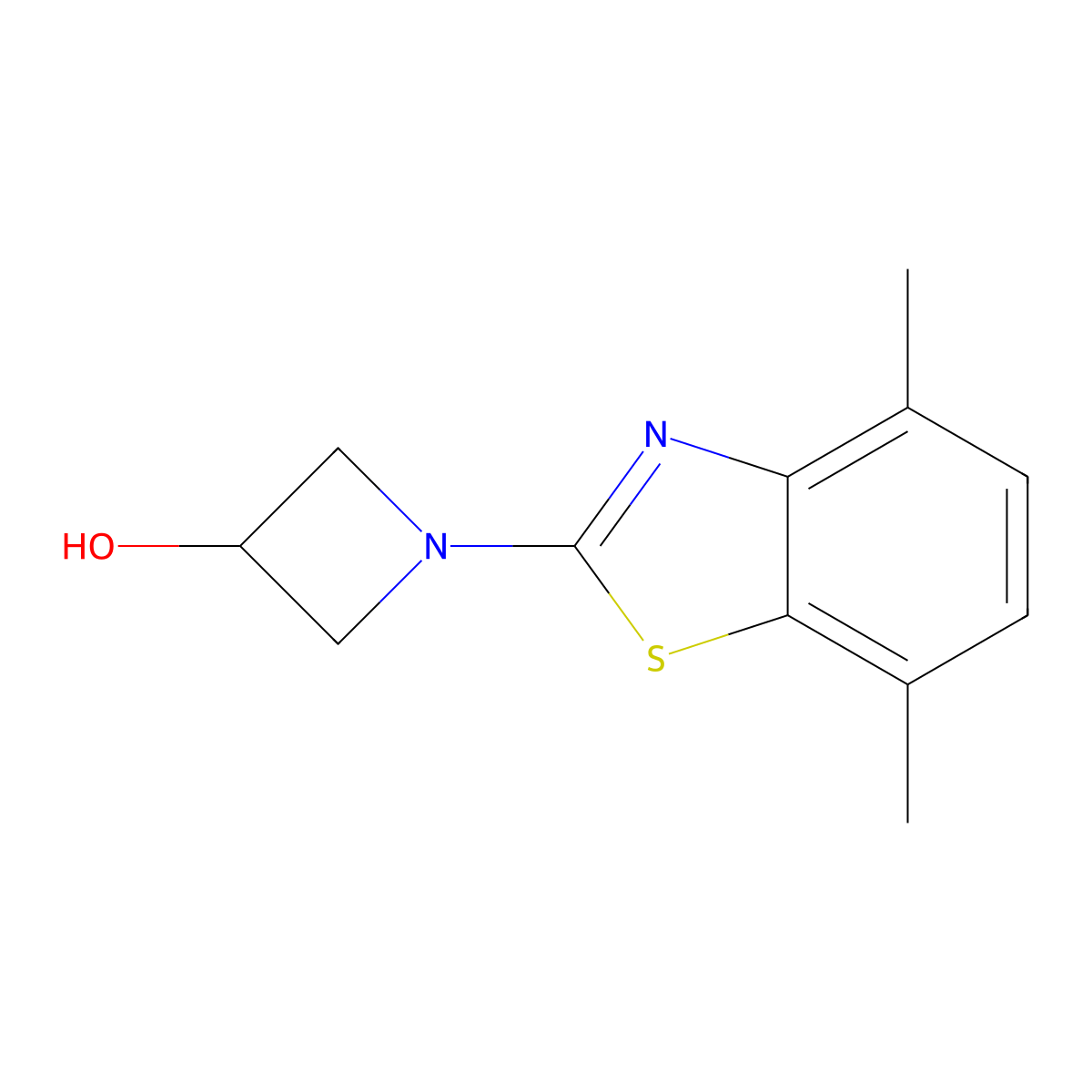 1-(4,7-Dimethylbenzo[d]thiazol-2-yl)azetidin-3-ol molecular structure, CAS 1421509-45-6