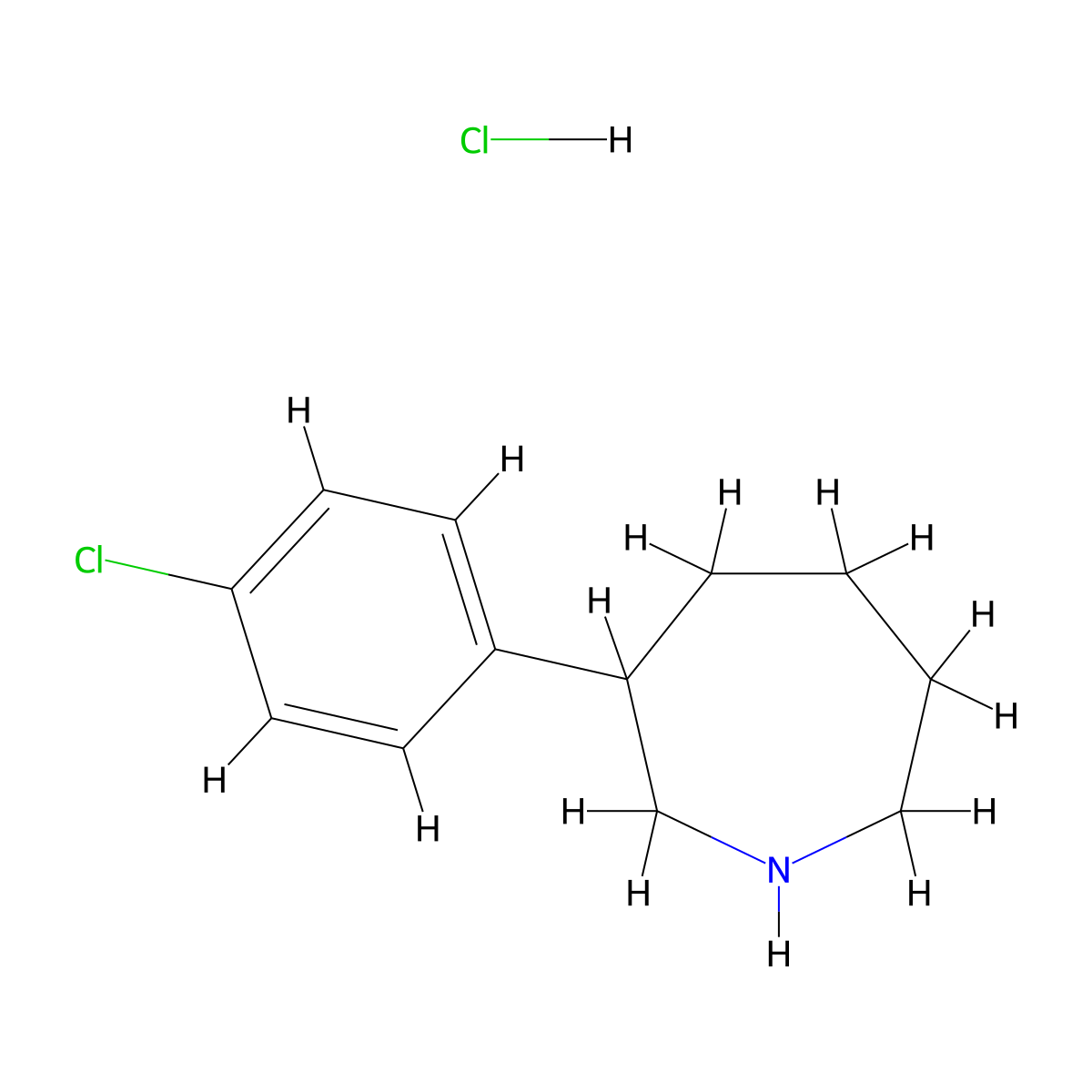 3-(4-Chlorophenyl)azepane hydrochloride molecular structure, CAS 1421509-52-5