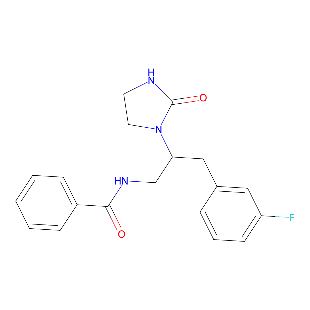 N-[3-(3-Fluorophenyl)-2-(2-oxoimidazolidin-1-YL)propyl]benzamide molecular structure, CAS 1421509-82-1