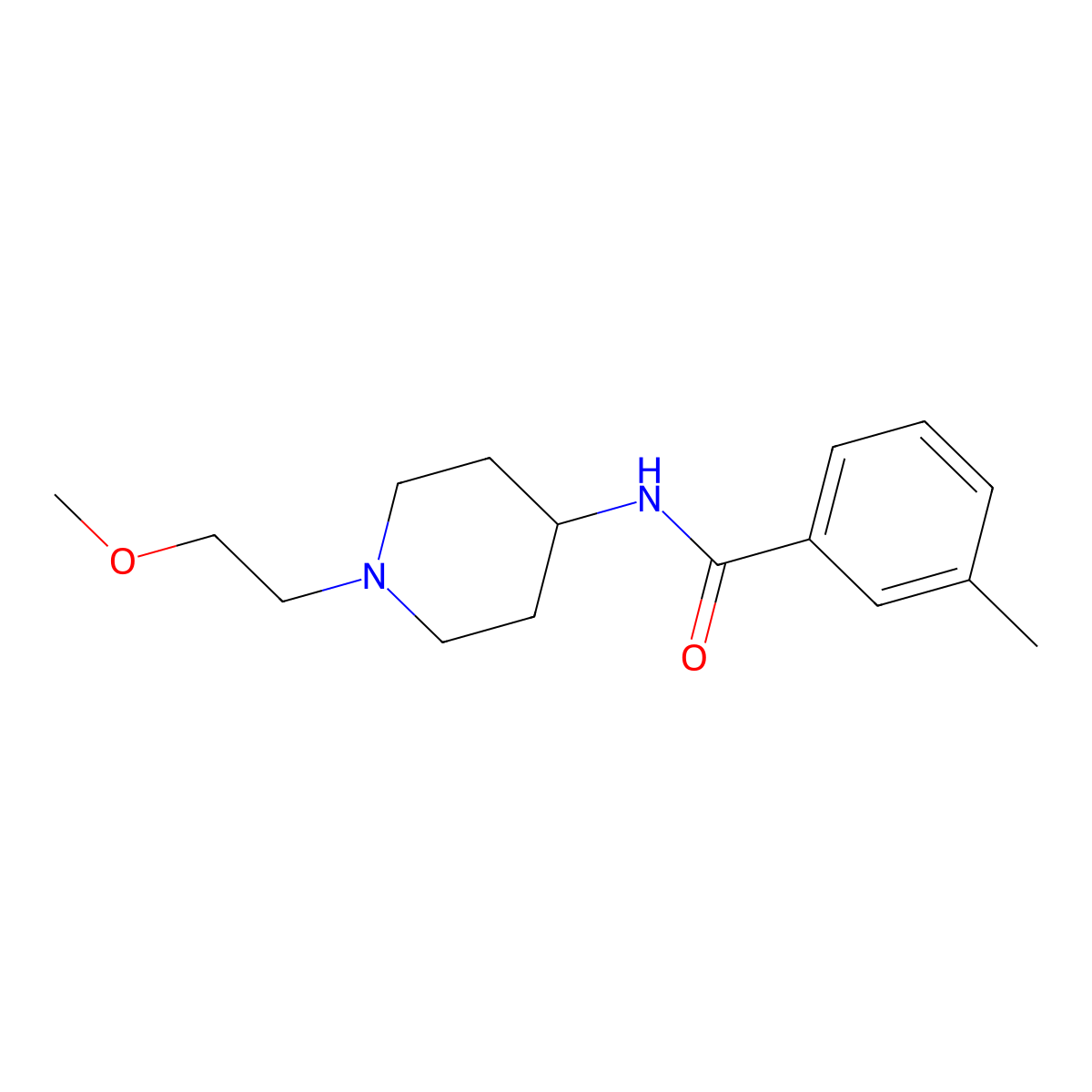 N-[1-(2-Methoxyethyl)piperidin-4-YL]-3-methylbenzamide molecular structure, CAS 1421510-07-7