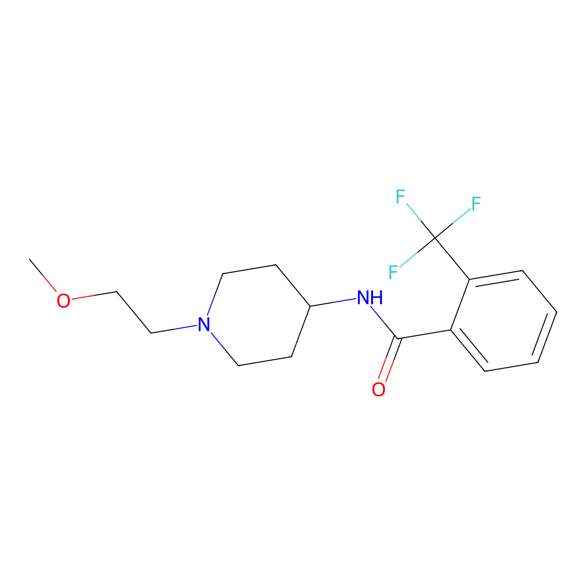 N-[1-(2-Methoxyethyl)piperidin-4-YL]-2-(trifluoromethyl)benzamide molecular structure, CAS 1421510-16-8