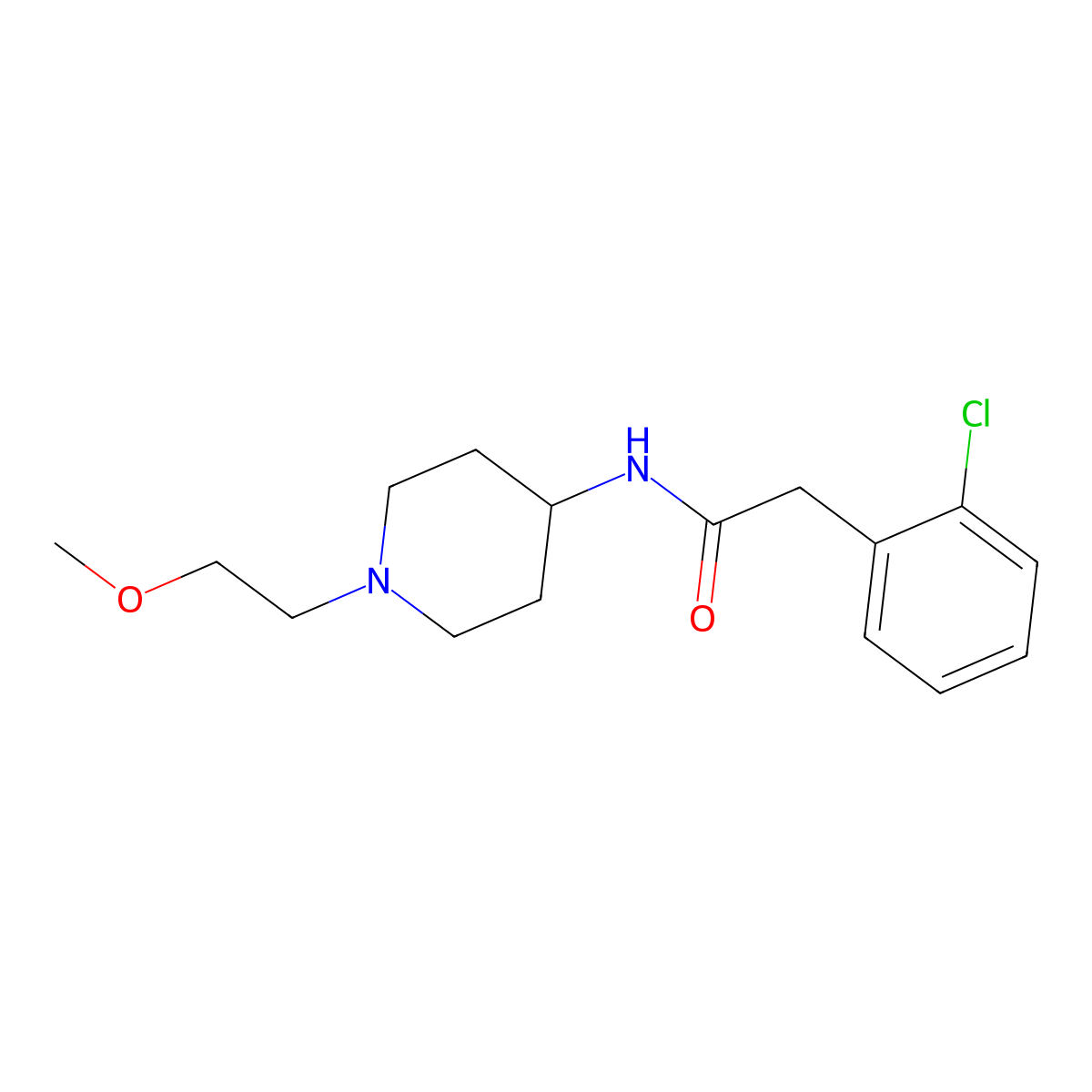 2-(2-Chlorophenyl)-N-[1-(2-methoxyethyl)piperidin-4-YL]acetamide molecular structure, CAS 1421510-22-6