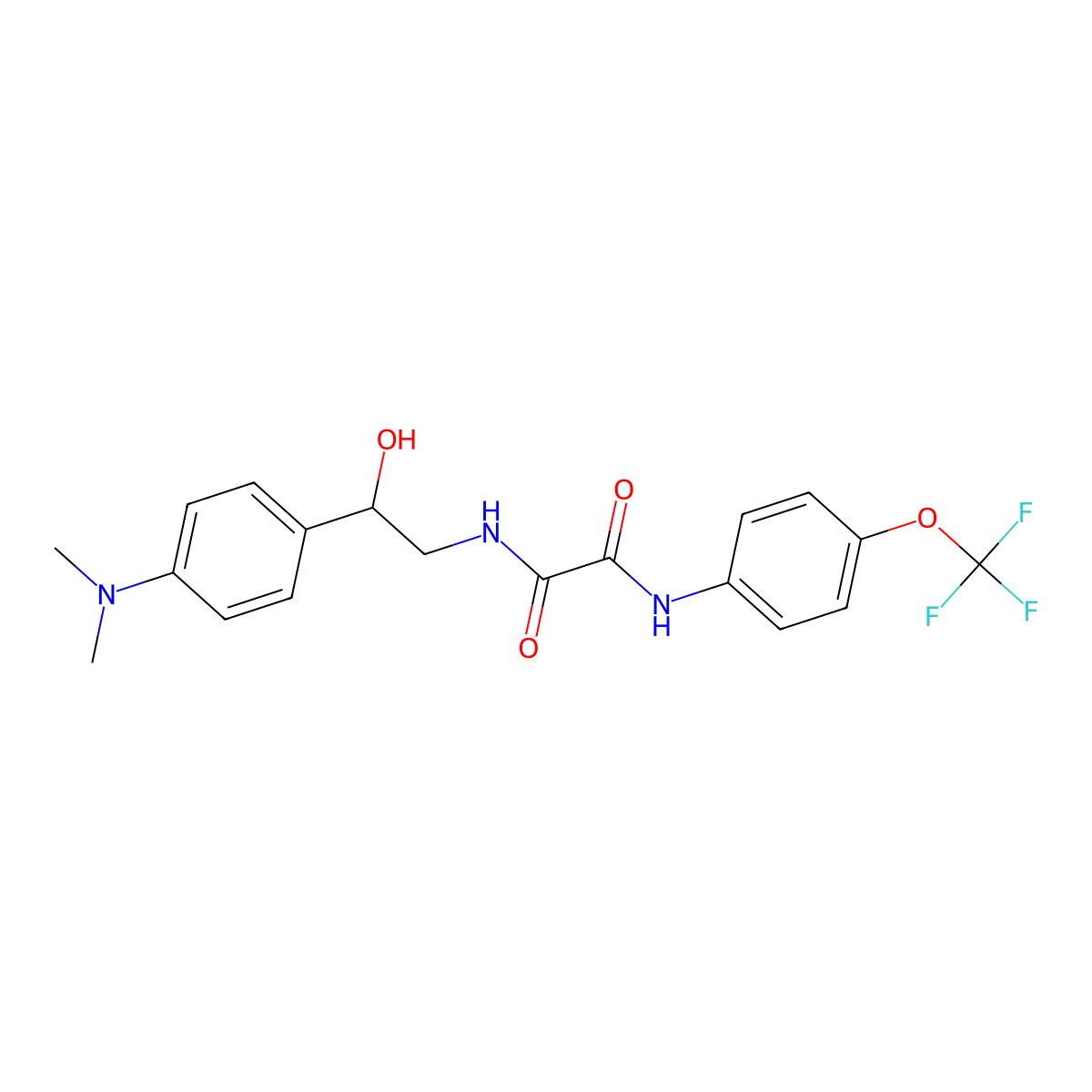 N1-(2-(4-(dimethylamino)phenyl)-2-hydroxyethyl)-N2-(4-(trifluoromethoxy)phenyl)oxalamide molecular structure, CAS 1421510-25-9