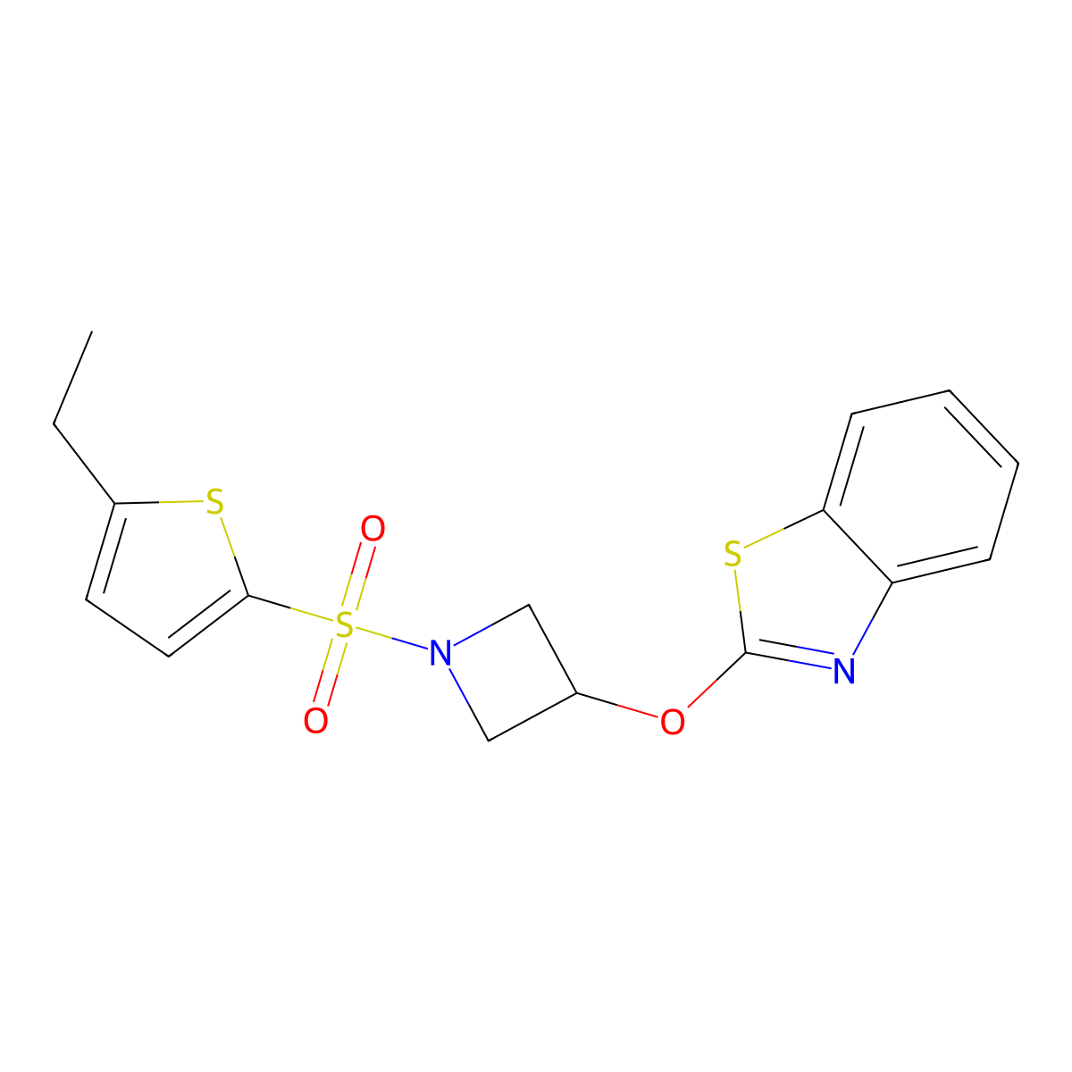 2-((1-((5-Ethylthiophen-2-yl)sulfonyl)azetidin-3-yl)oxy)benzo[d]thiazole molecular structure, CAS 1421512-43-7