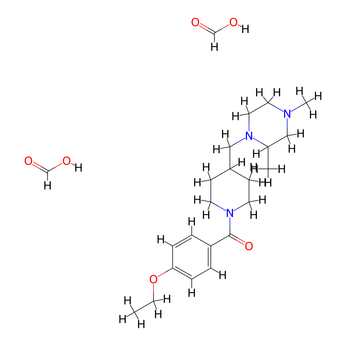 (4-((2,4-Dimethylpiperazin-1-yl)methyl)piperidin-1-yl)(4-ethoxyphenyl)methanone diformate molecular structure, CAS 1421512-68-6