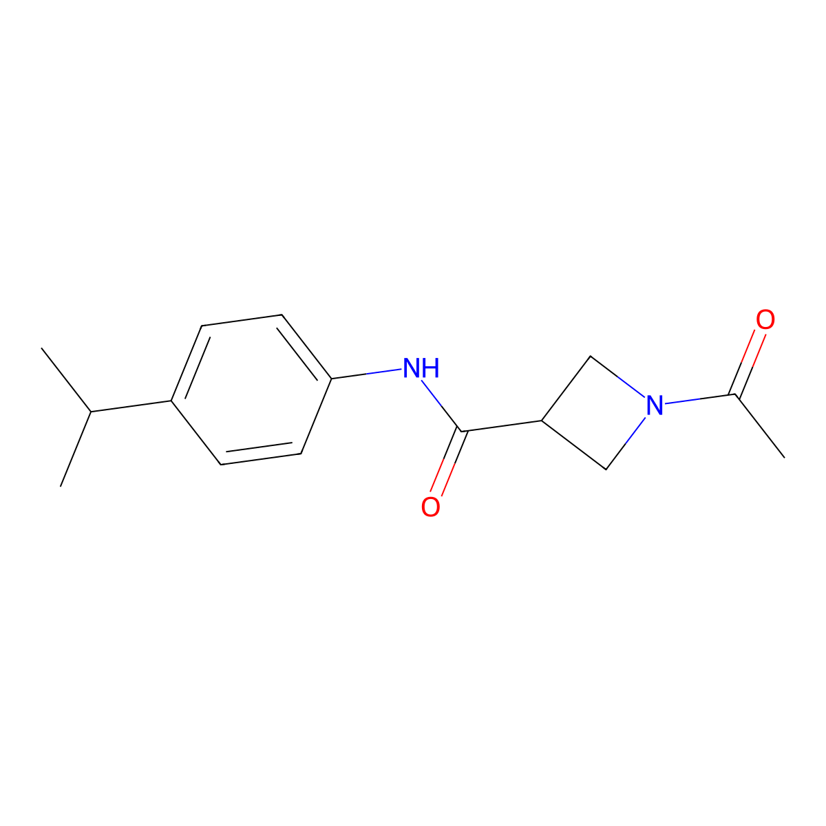 1-acetyl-N-(4-isopropylphenyl)azetidine-3-carboxamide molecular structure, CAS 1421512-82-4