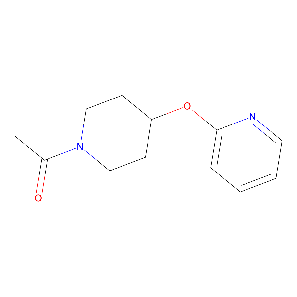 1-[4-(Pyridin-2-yloxy)piperidin-1-yl]ethan-1-one molecular structure, CAS 1421512-93-7