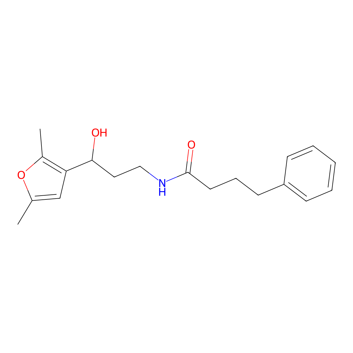 N-[3-(2,5-Dimethylfuran-3-YL)-3-hydroxypropyl]-4-phenylbutanamide molecular structure, CAS 1421513-09-8