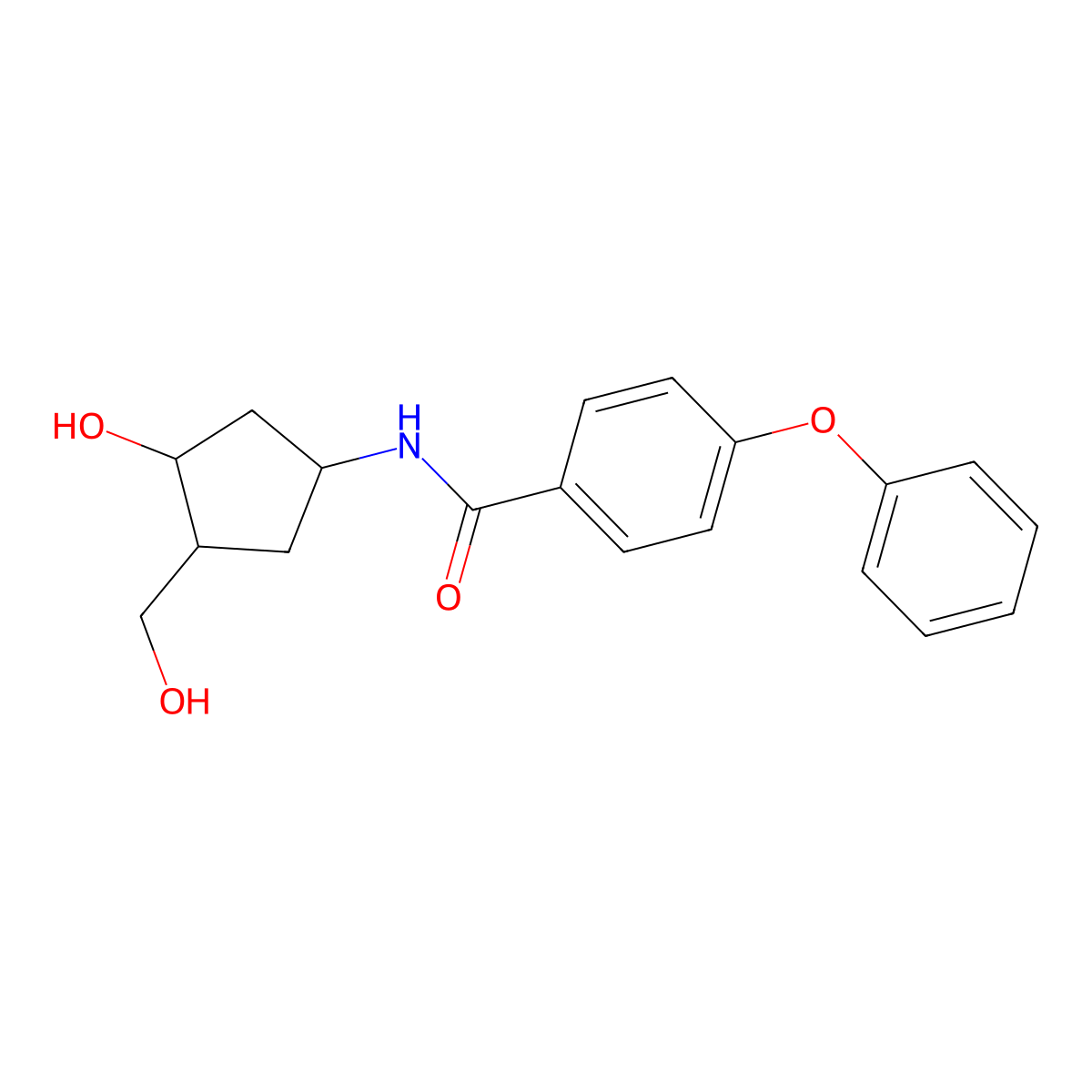 N-[3-Hydroxy-4-(hydroxymethyl)cyclopentyl]-4-phenoxybenzamide molecular structure, CAS 1421513-60-1