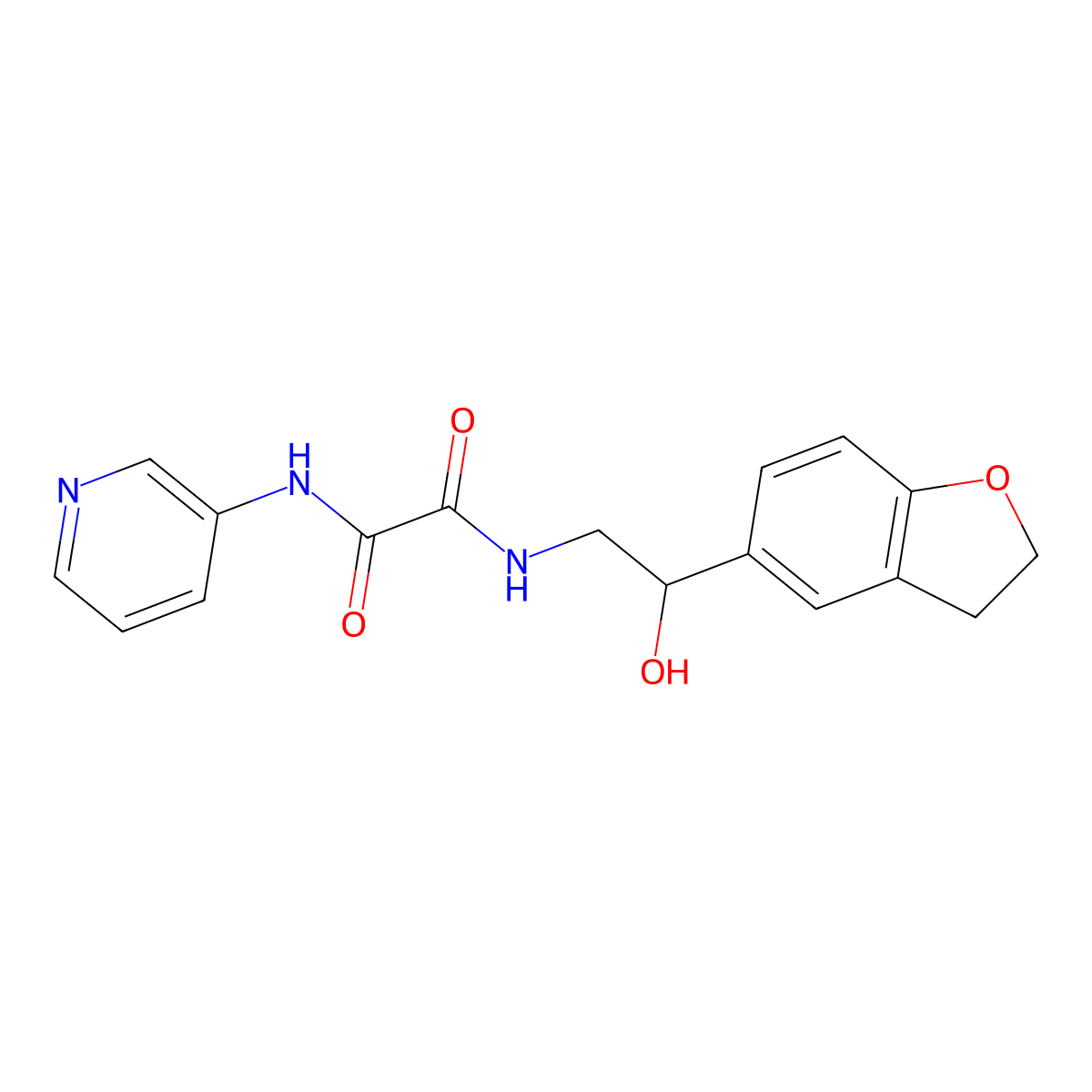 N1-(2-(2,3-dihydrobenzofuran-5-yl)-2-hydroxyethyl)-N2-(pyridin-3-yl)oxalamide molecular structure, CAS 1421513-78-1
