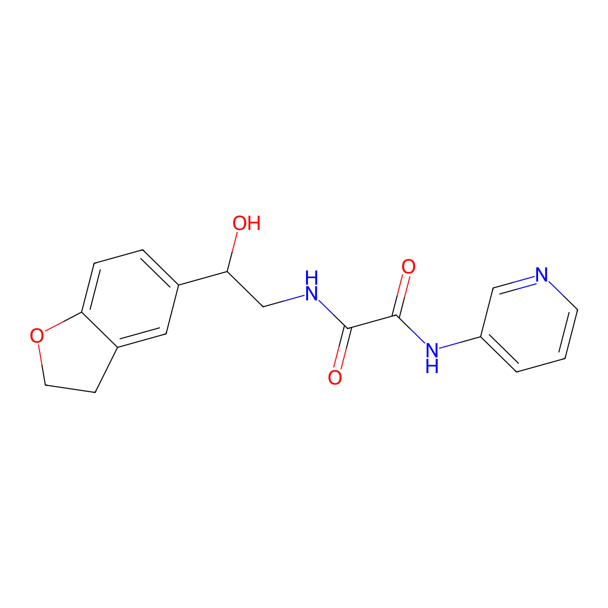 N1-(2-(2,3-dihydrobenzofuran-5-yl)-2-hydroxyethyl)-N2-(pyridin-3-yl)oxalamide molecular structure, CAS 1421513-78-1